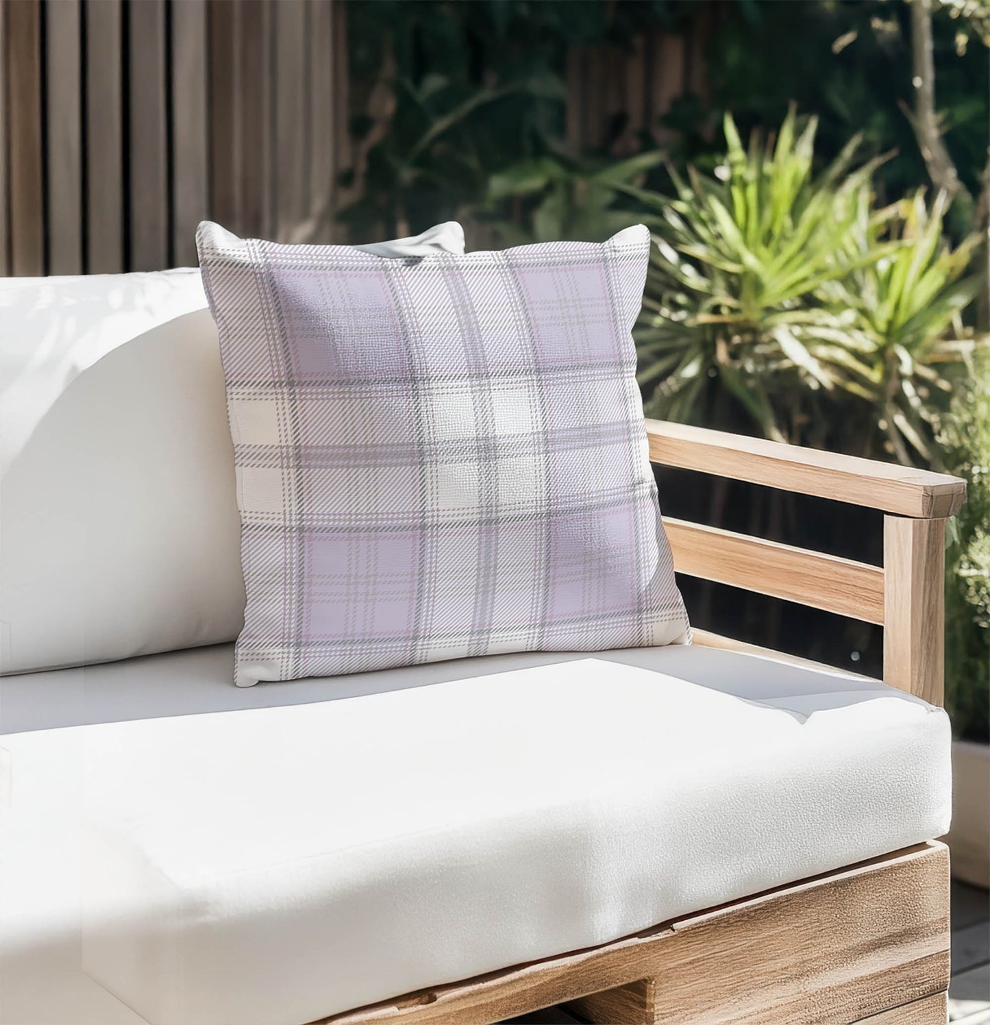 Bully Plaid Outdoor Pillow