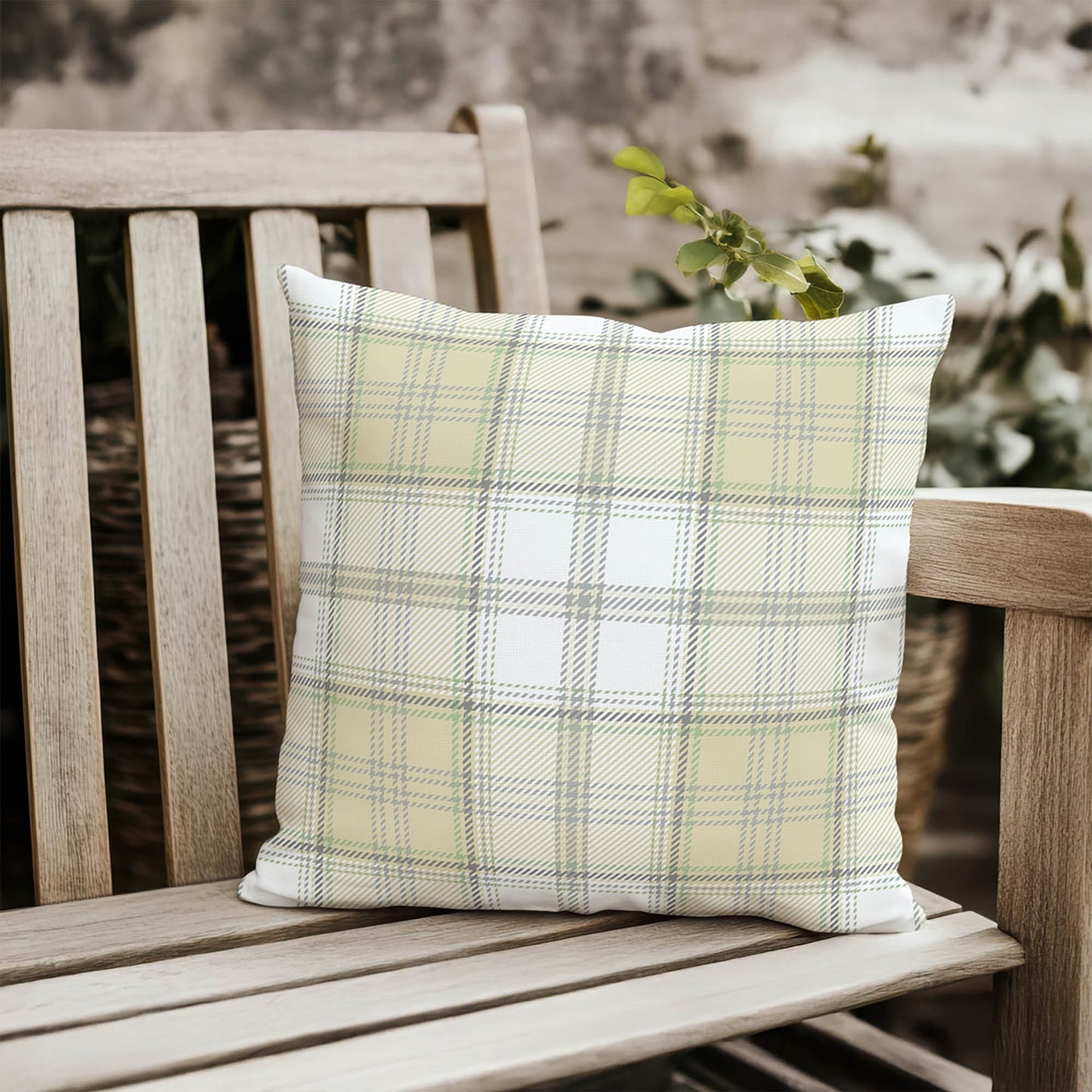 Bully Plaid Outdoor Pillow