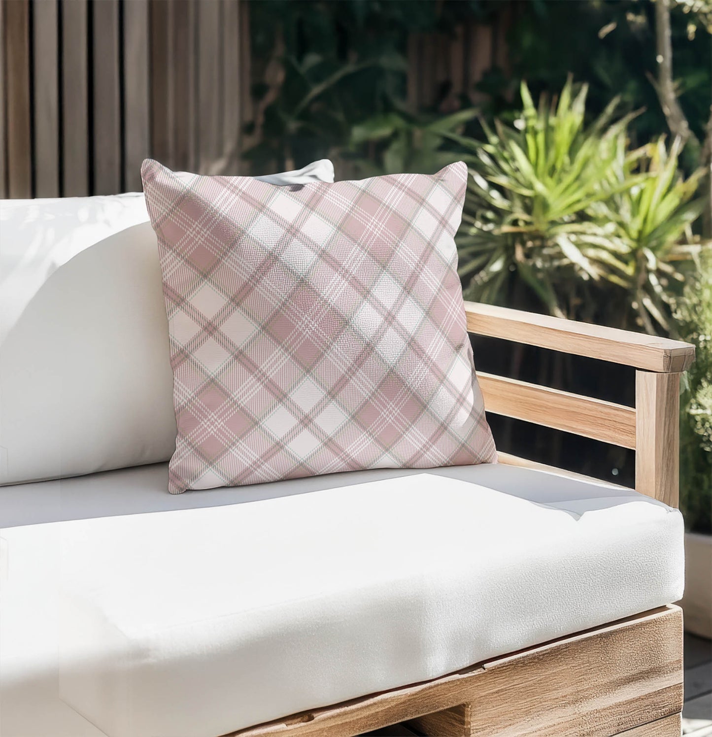 Diamond Plaid Outdoor Pillow