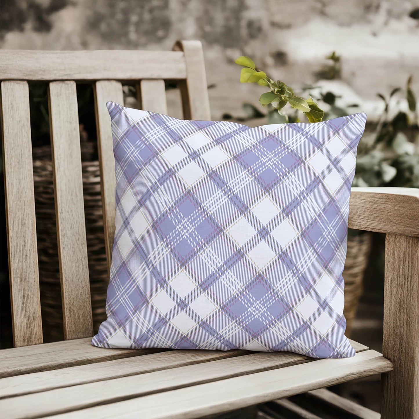 Diamond Plaid Outdoor Pillow