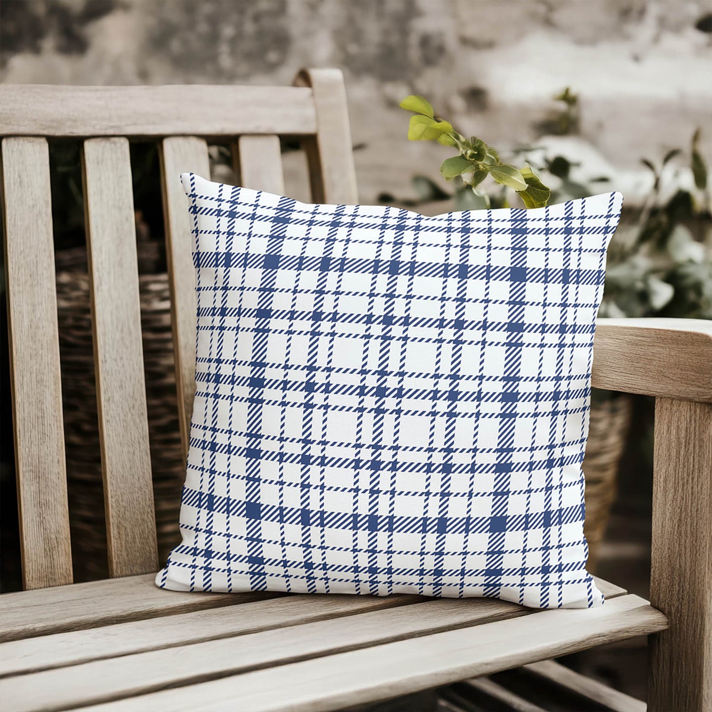 Liz Plaid Outdoor Pillow