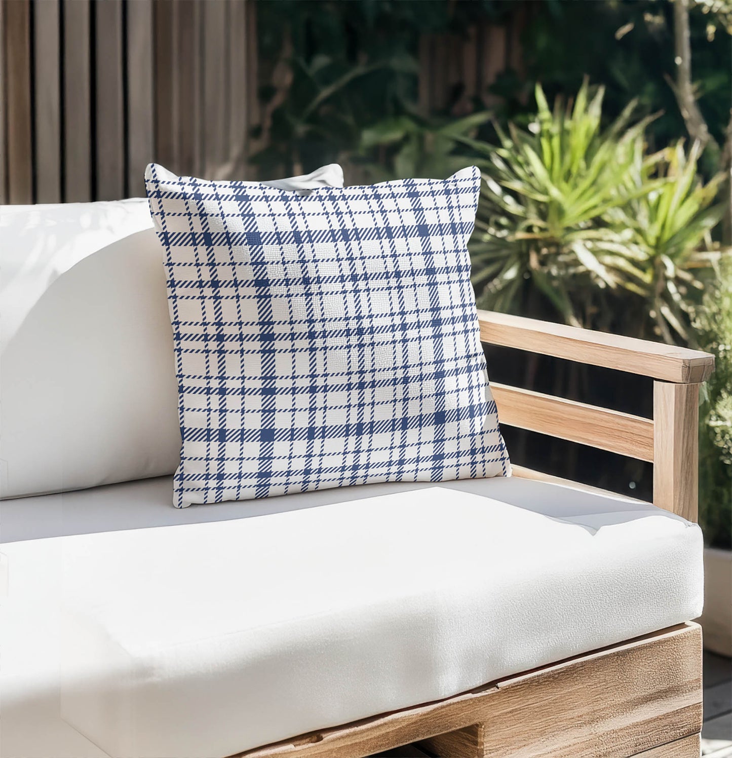 Liz Plaid Outdoor Pillow