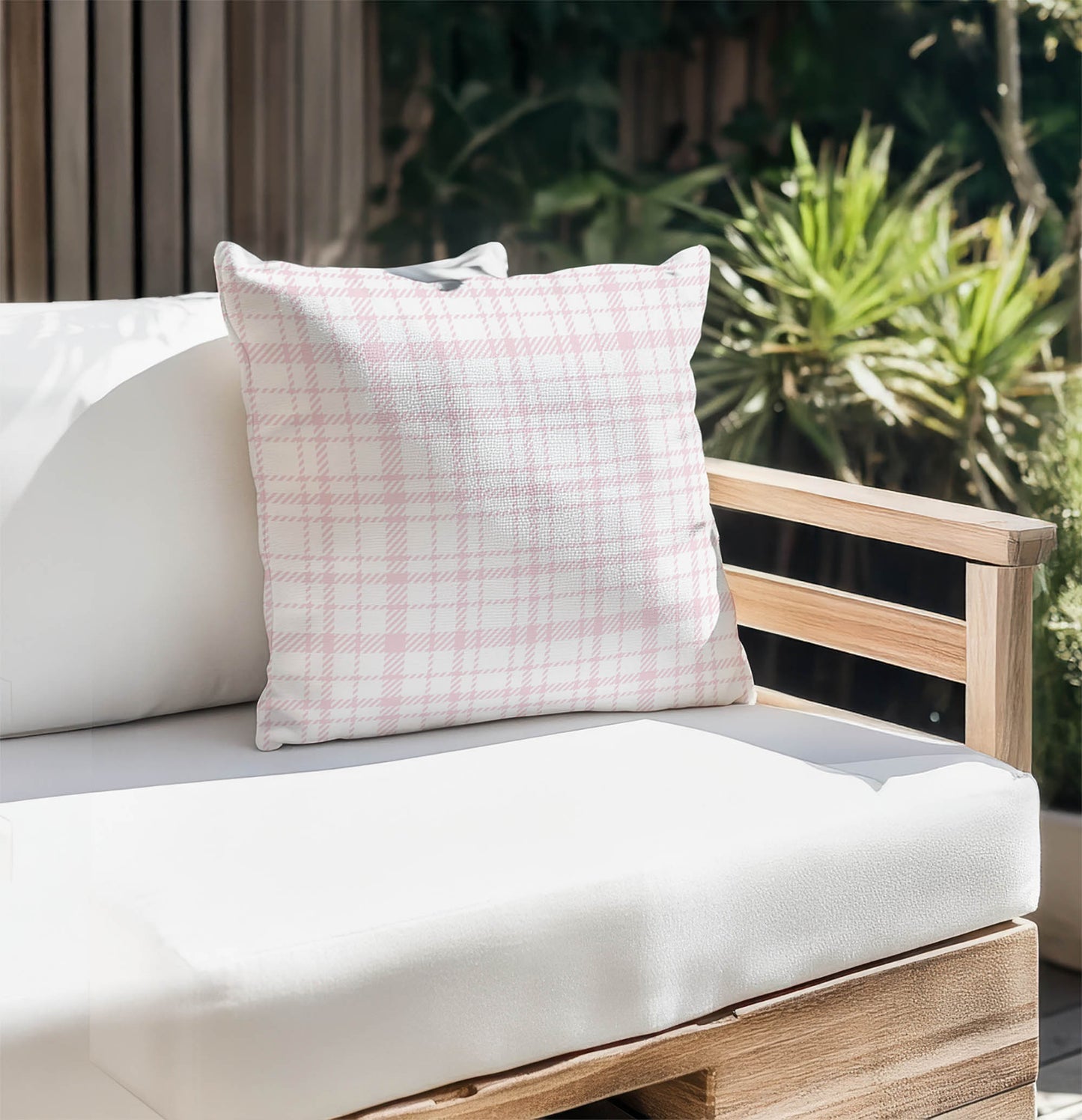 Liz Plaid Outdoor Pillow