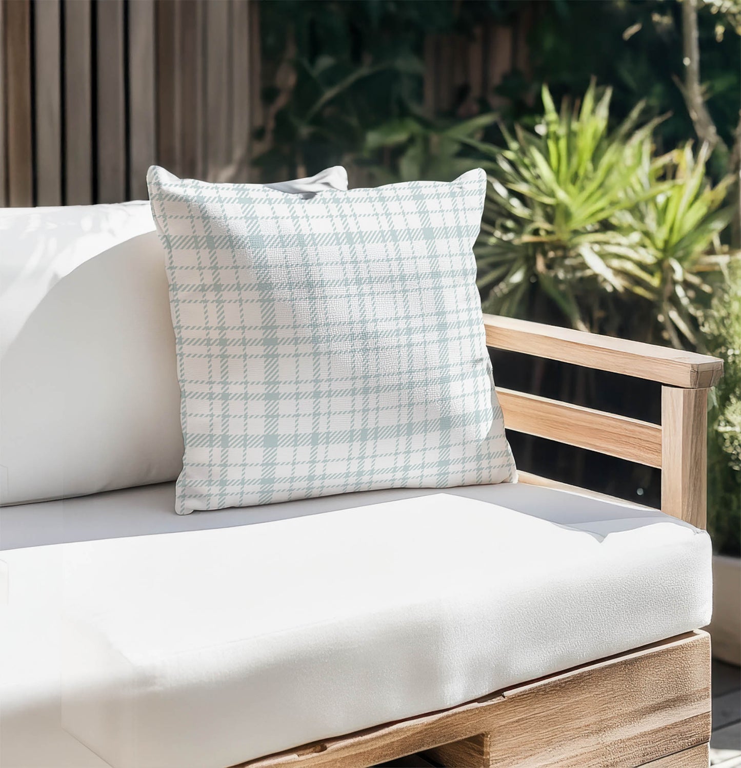 Liz Plaid Outdoor Pillow