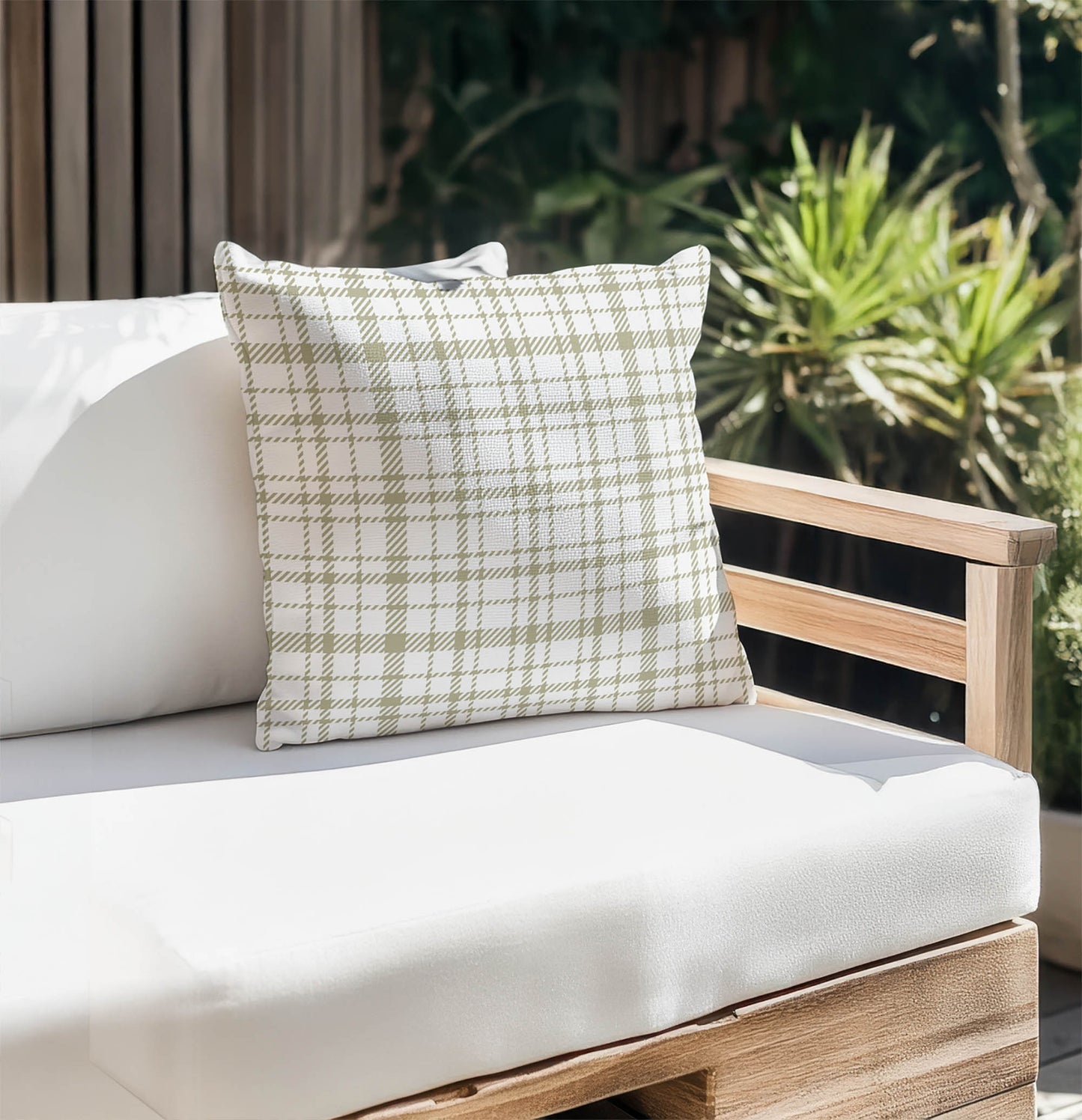 Liz Plaid Outdoor Pillow