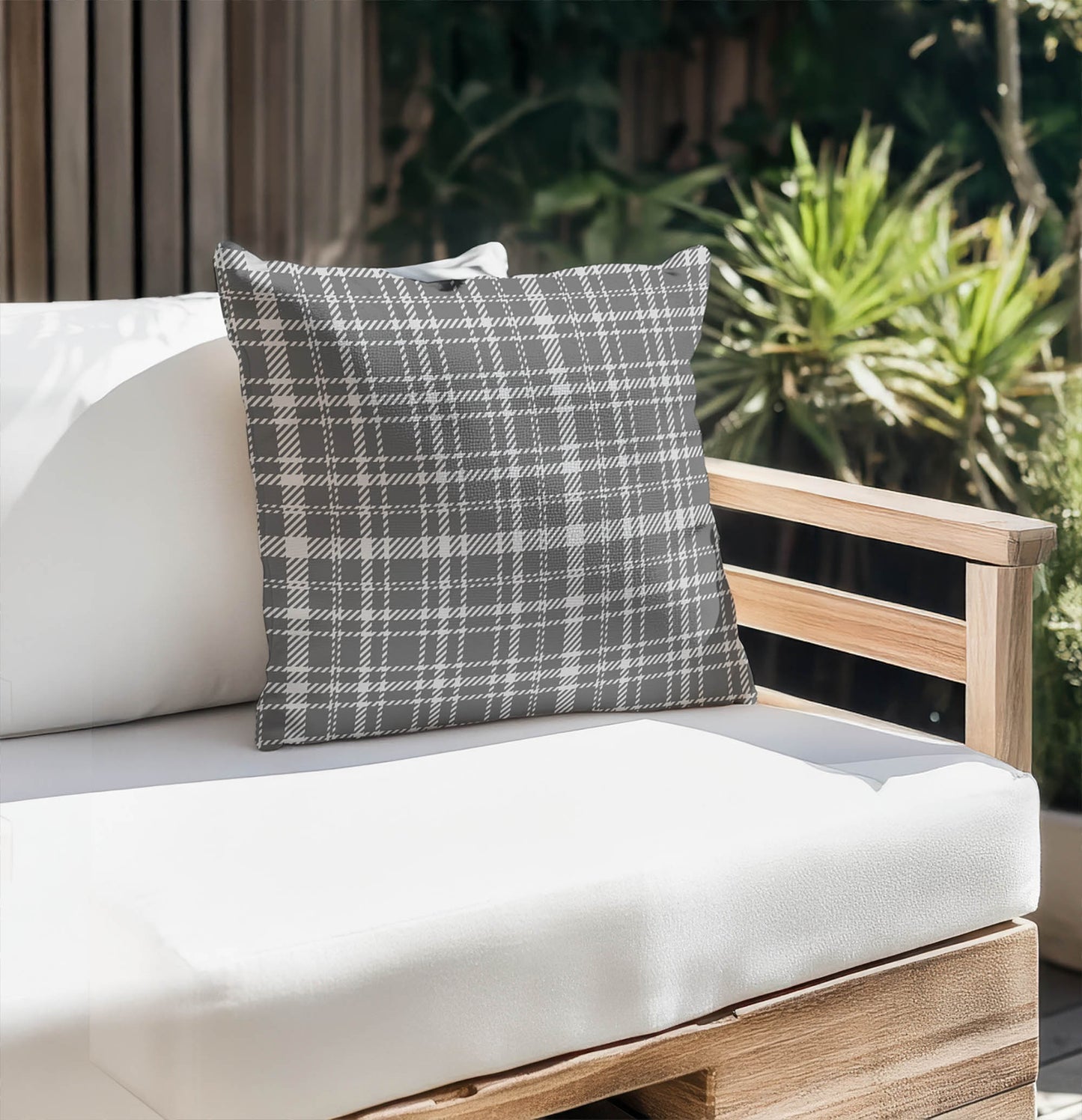 Rocky Tartan Outdoor Pillow