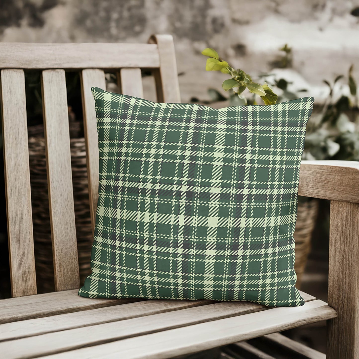 Rocky Tartan Outdoor Pillow