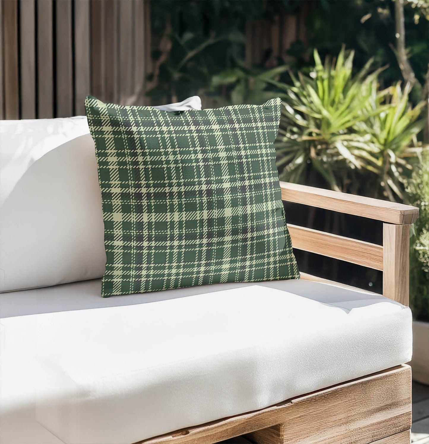 Rocky Tartan Outdoor Pillow