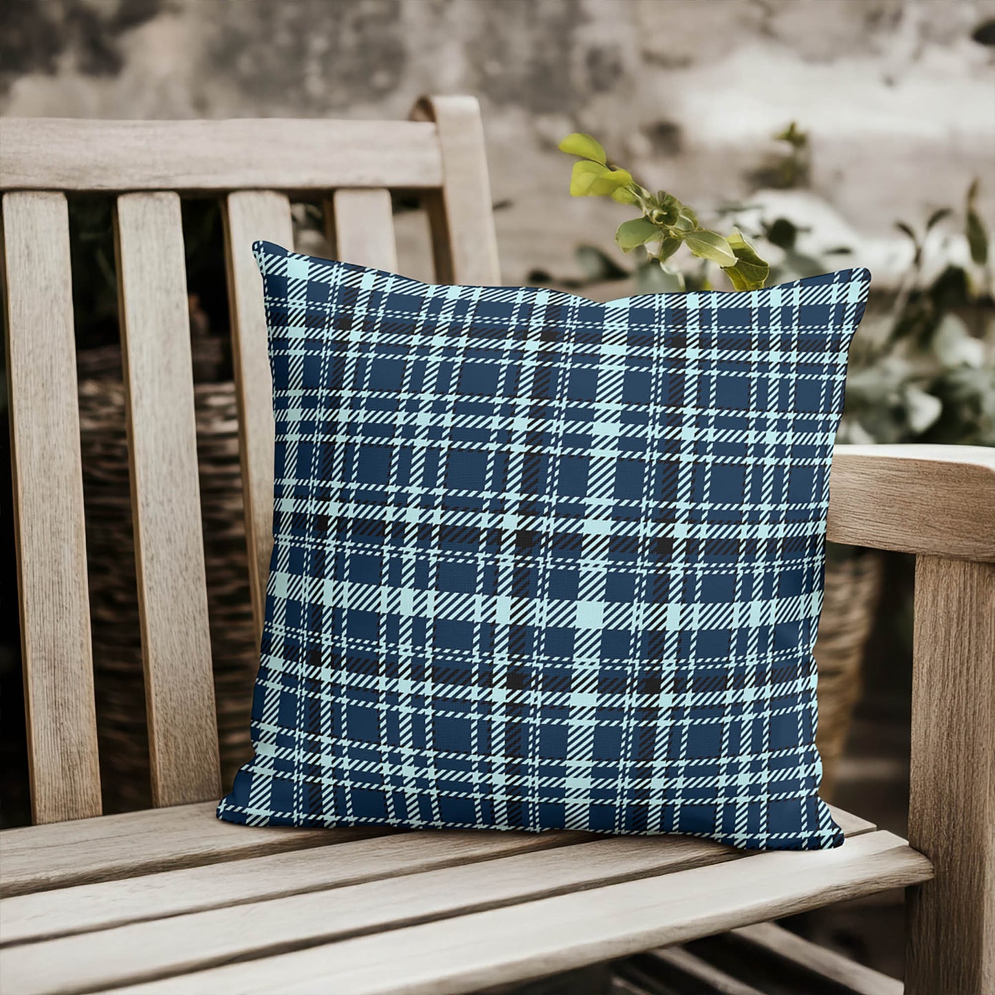 Rocky Tartan Outdoor Pillow