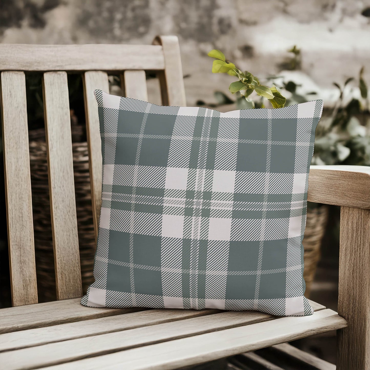 Tartan Block Outdoor Pillow