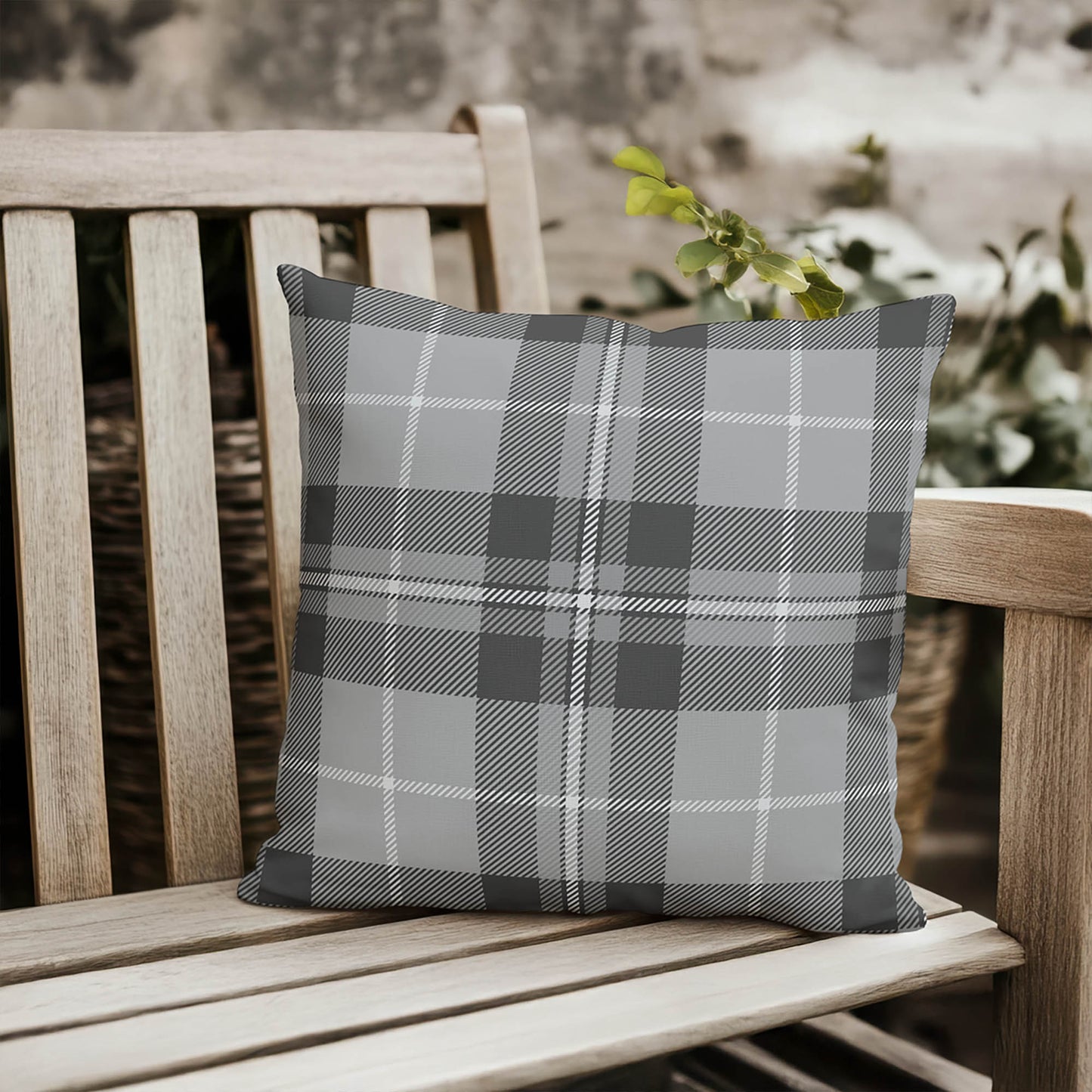 Tartan Block Outdoor Pillow