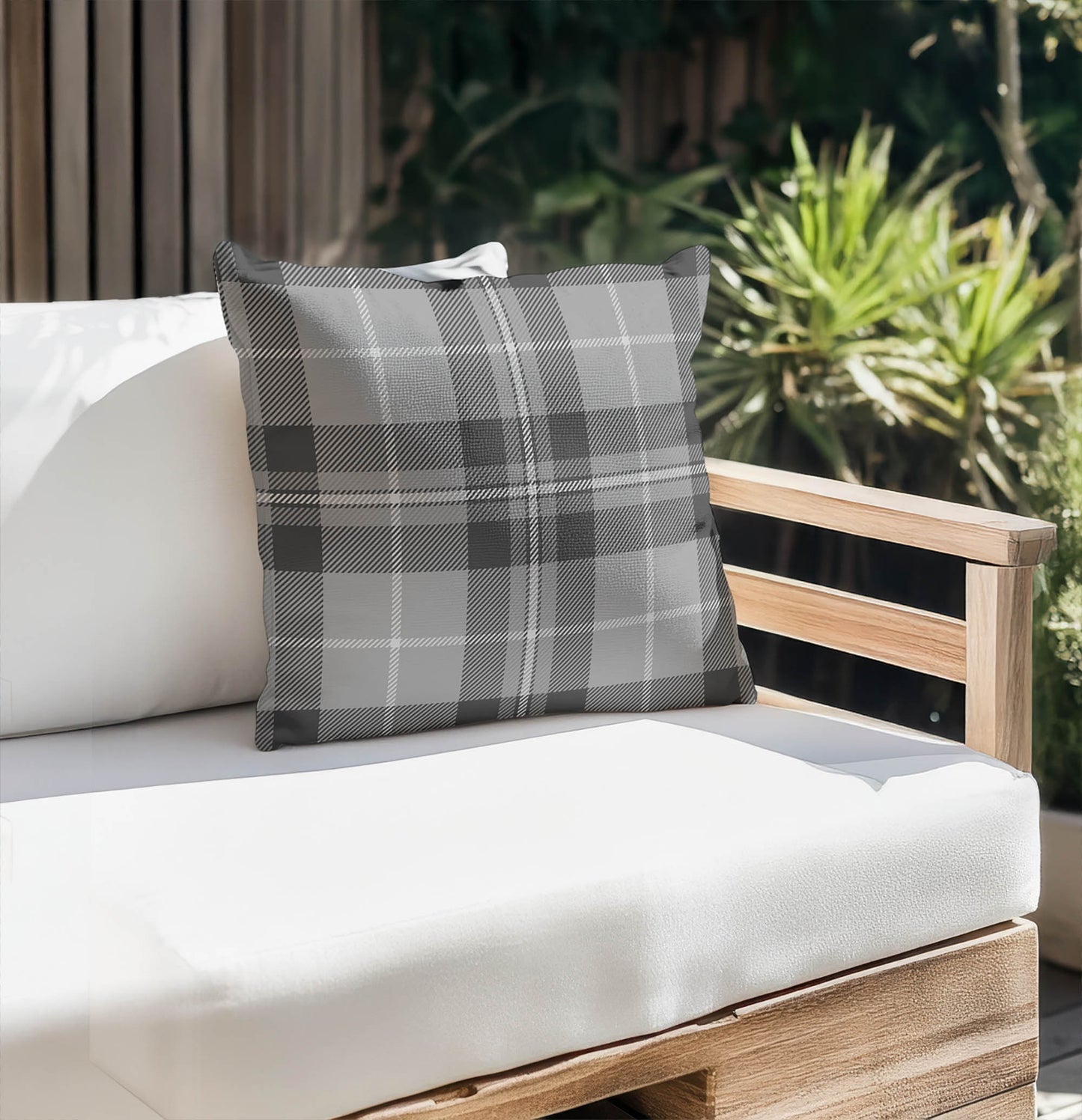 Tartan Block Outdoor Pillow