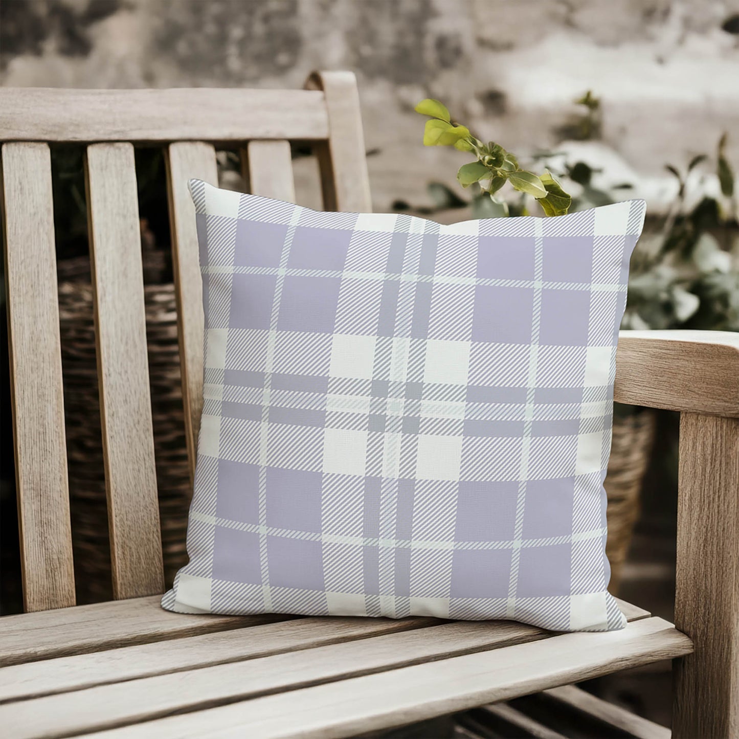 Tartan Block Outdoor Pillow