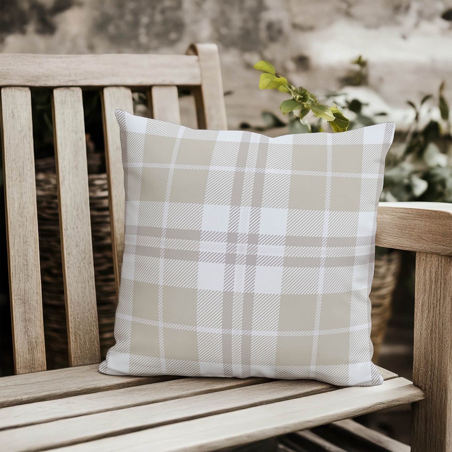 Tartan Block Outdoor Pillow