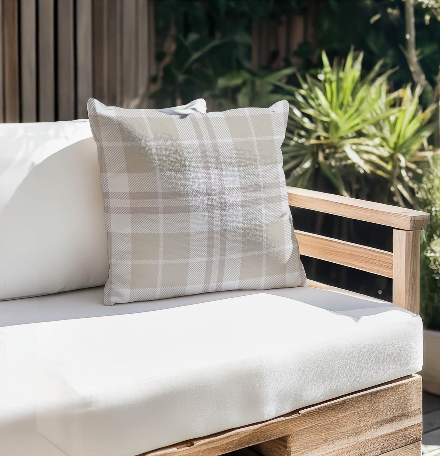 Tartan Block Outdoor Pillow
