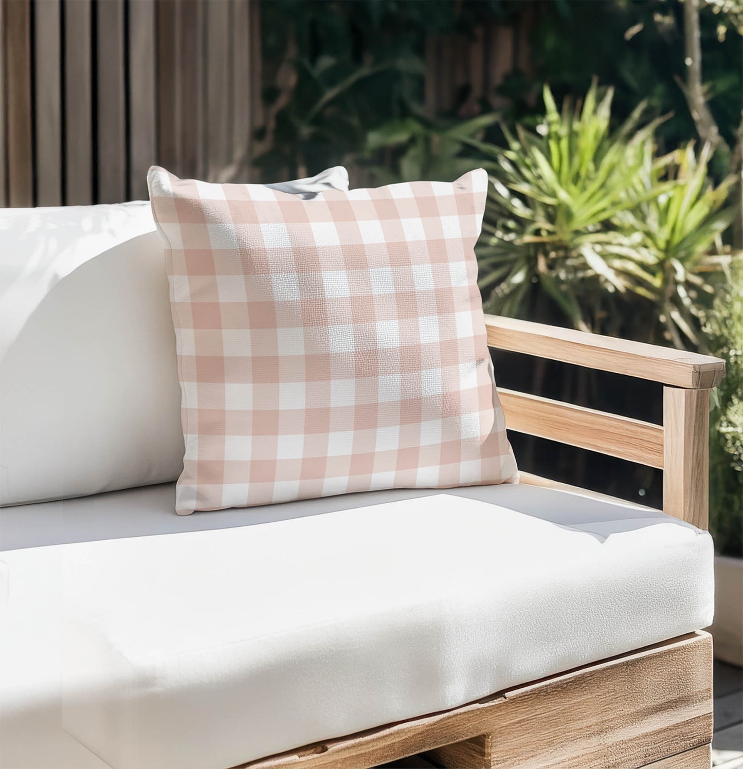 Proper Gingham Outdoor Pillow