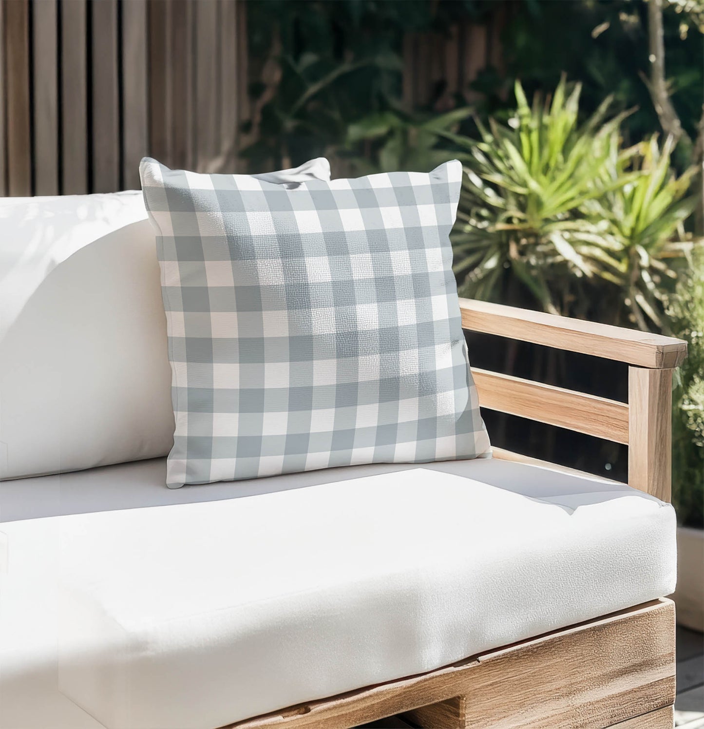 Proper Gingham Outdoor Pillow
