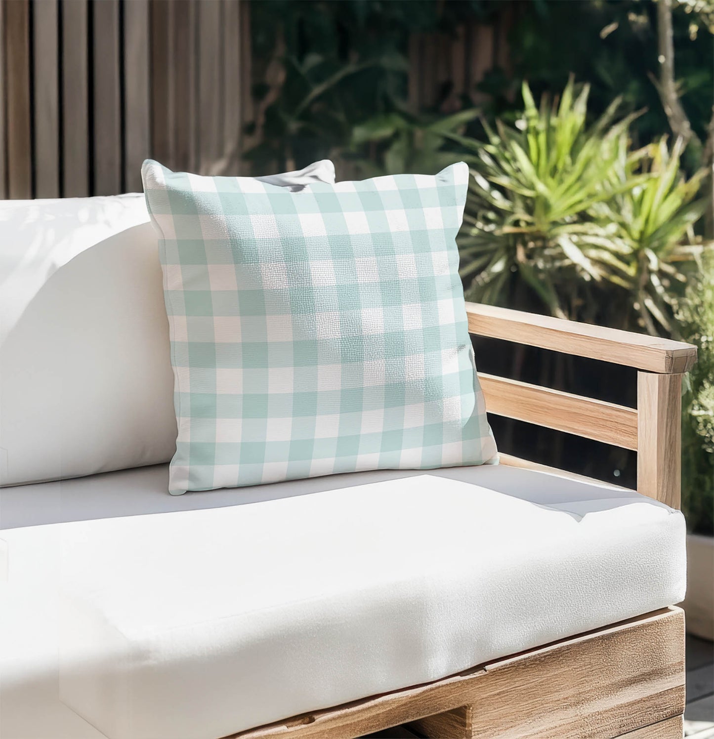 Proper Gingham Outdoor Pillow