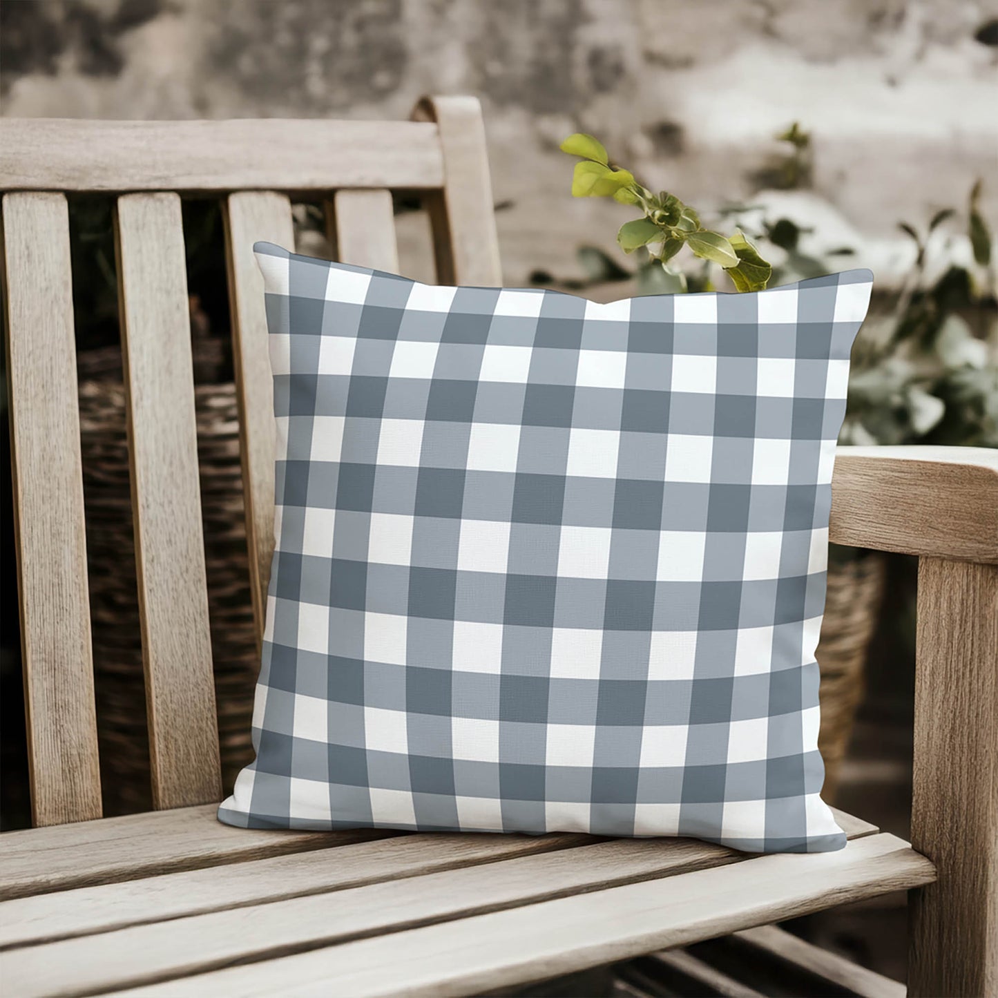Proper Gingham Outdoor Pillow