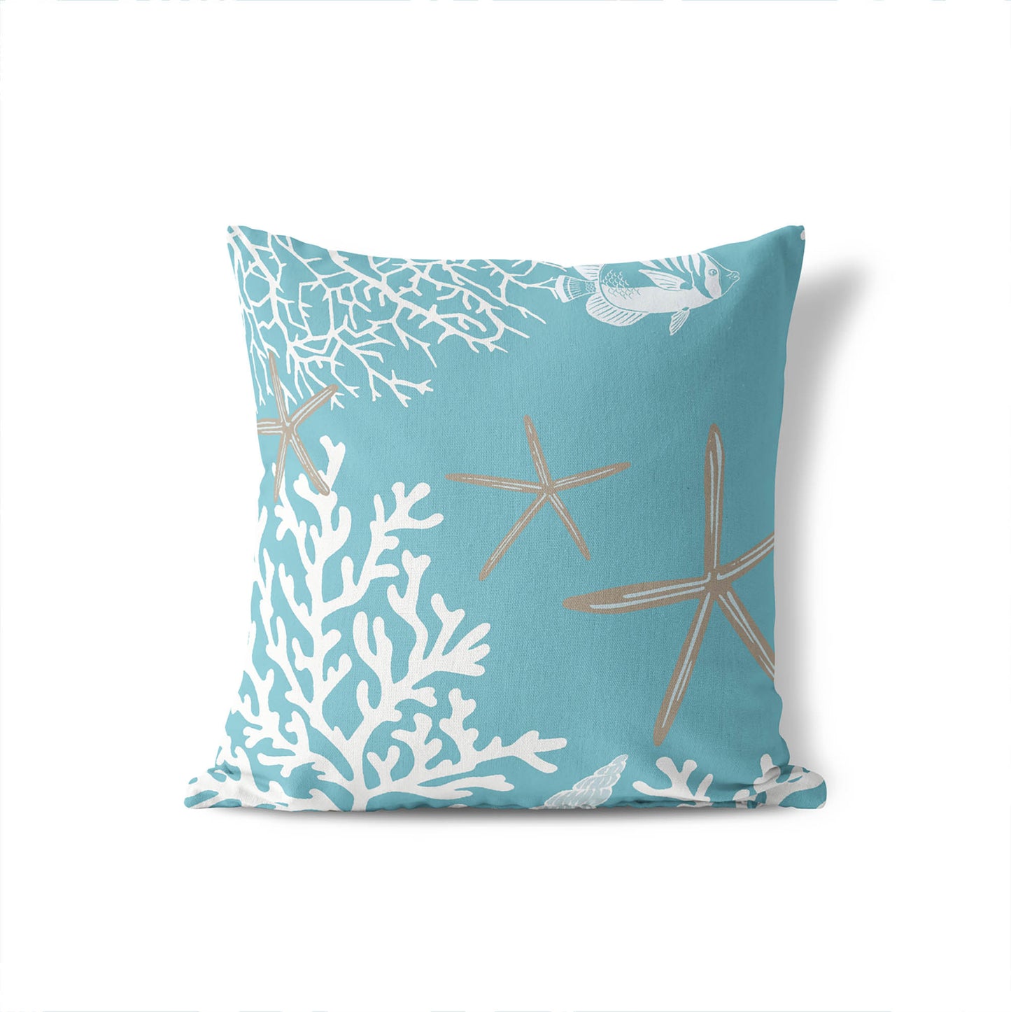 Coral & Seahorse Outdoor Pillow
