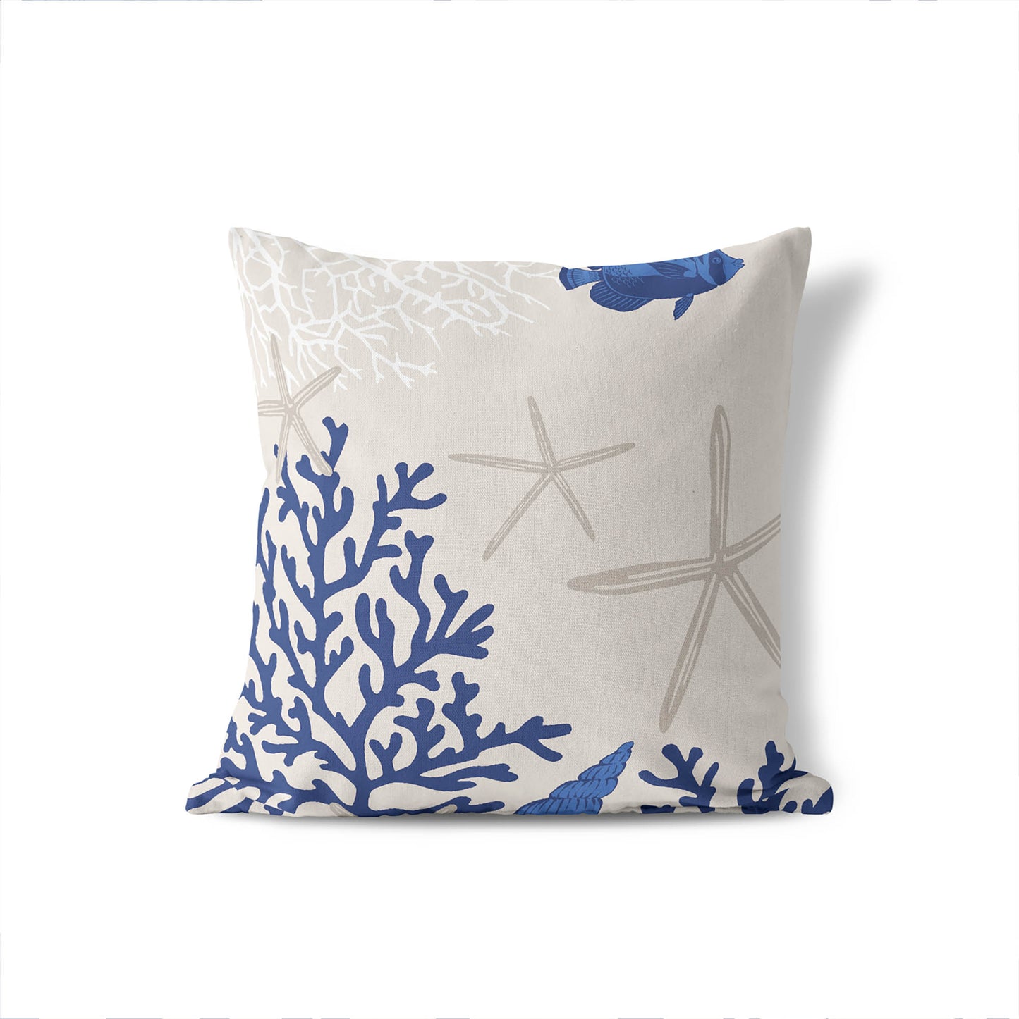 Coral & Seahorse Outdoor Pillow