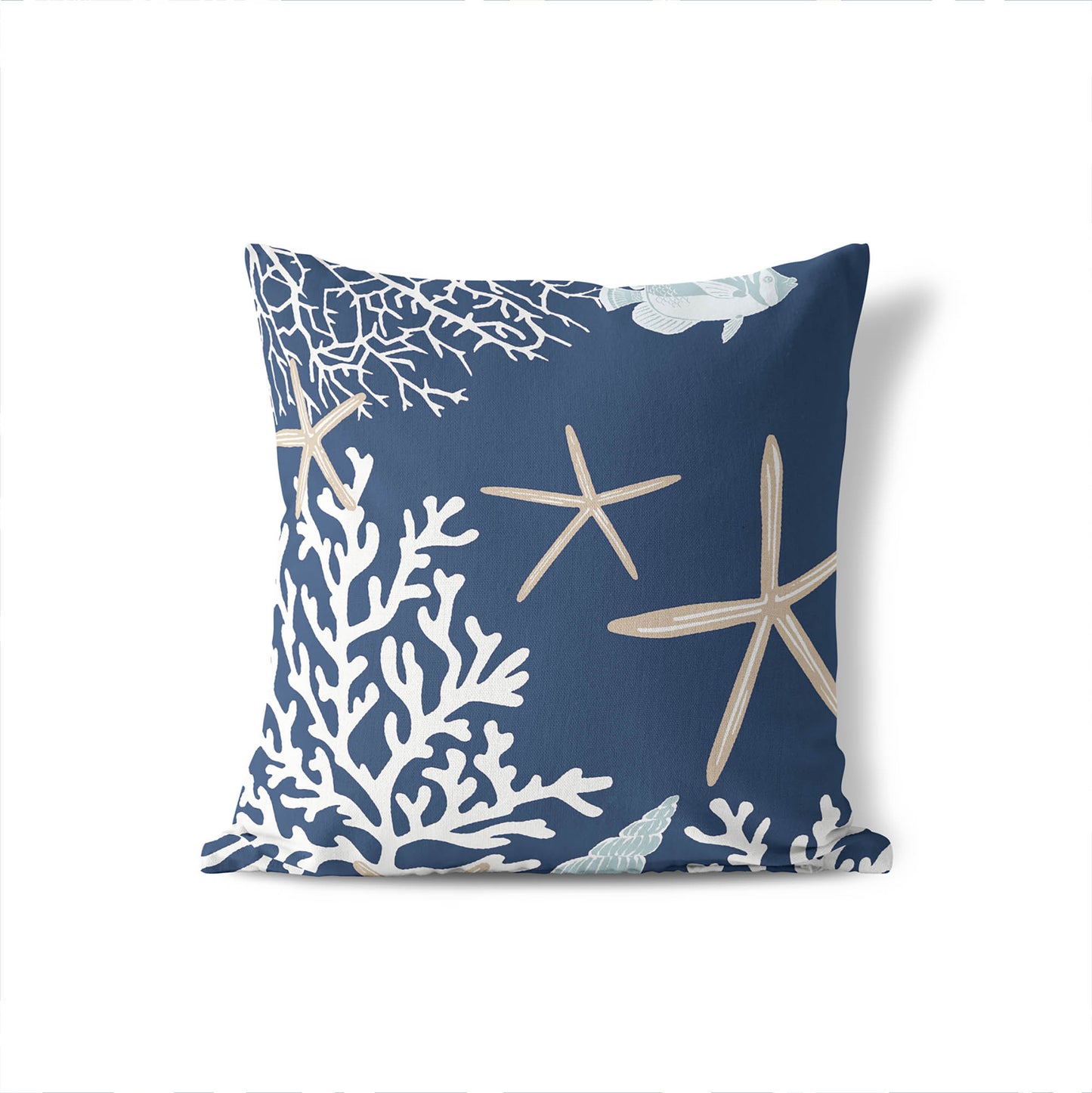 Coral & Seahorse Outdoor Pillow