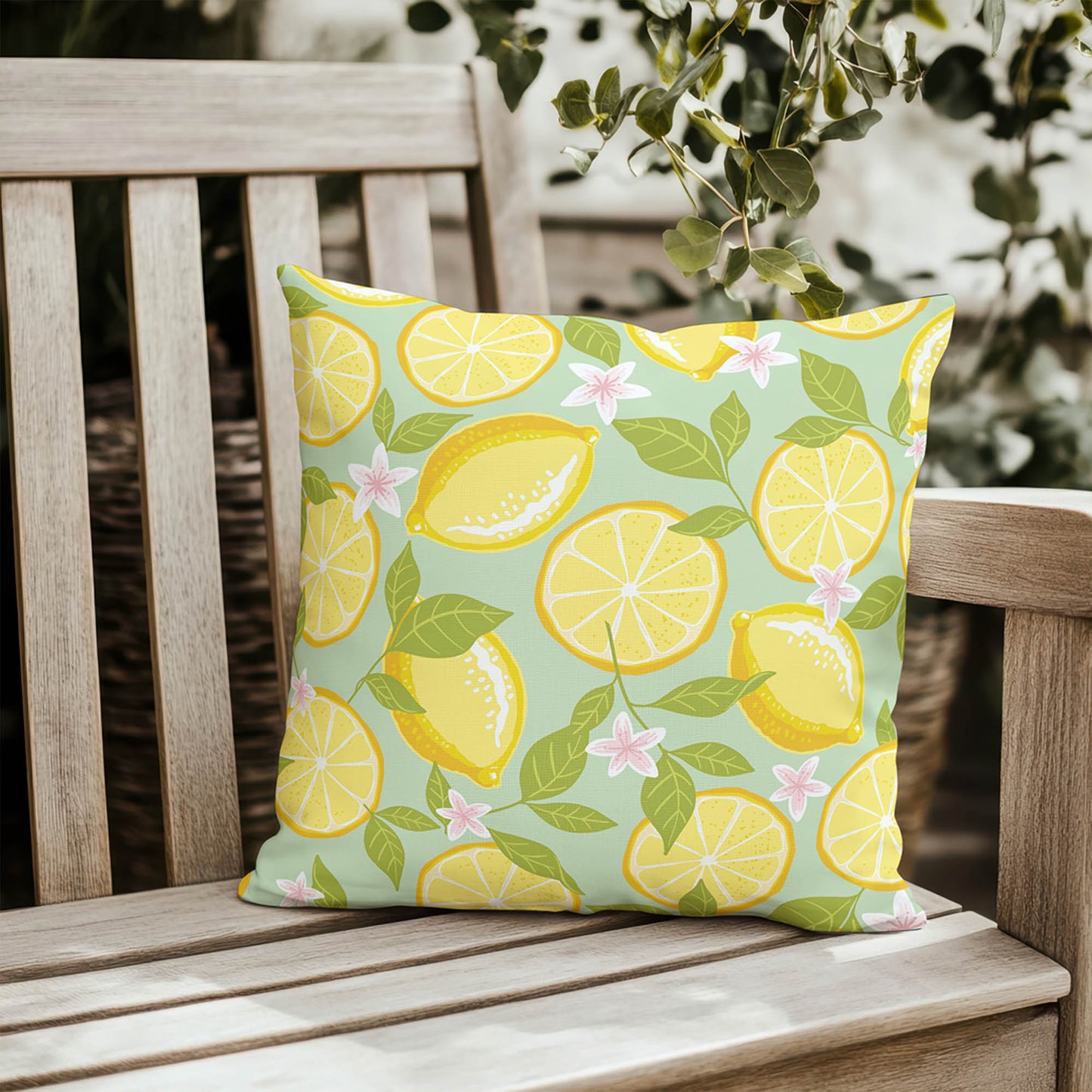 Lemons Outdoor Pillow