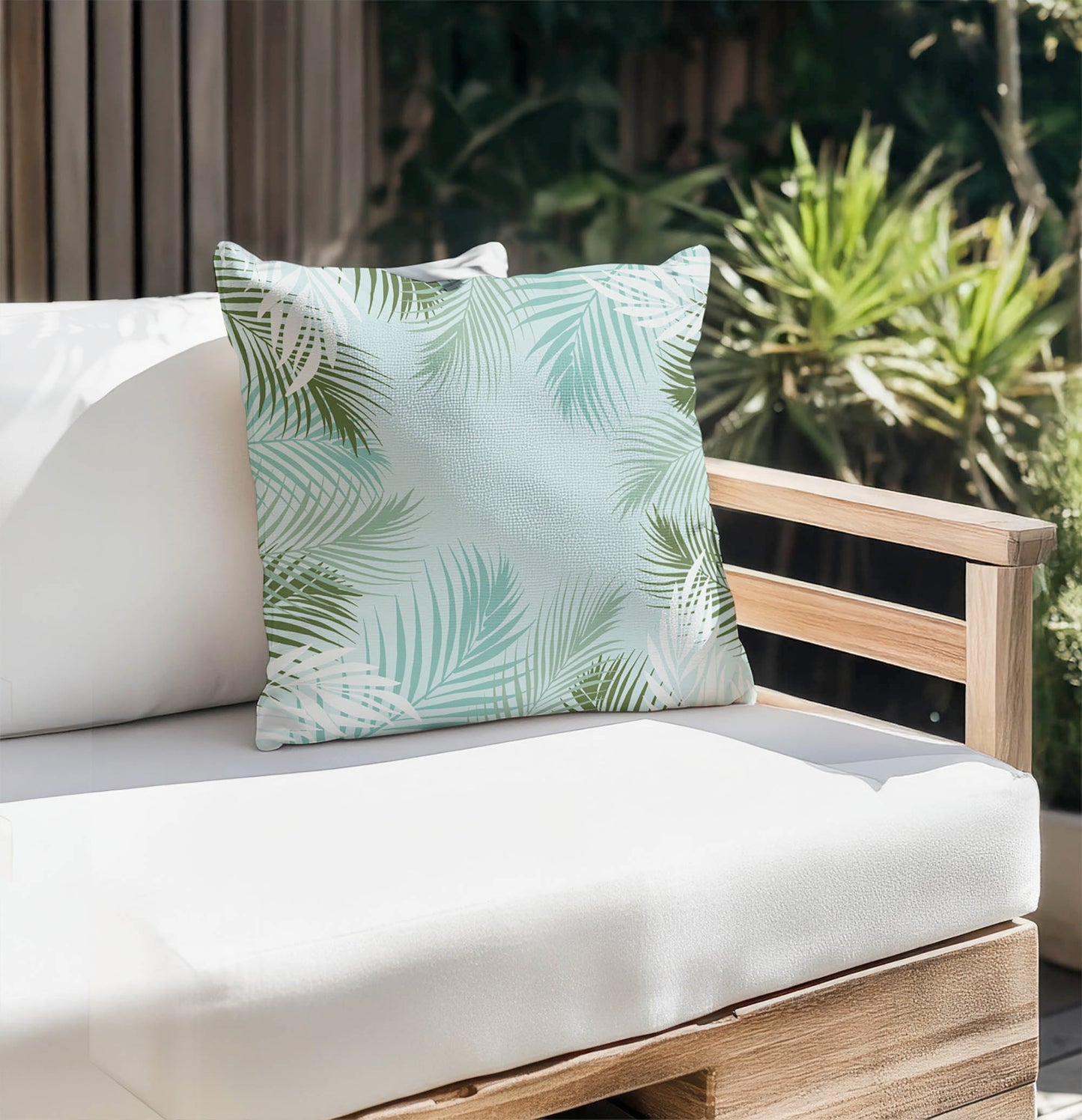 Waving Palm Outdoor Pillow