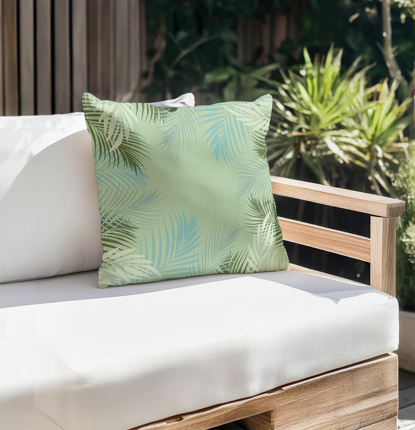 Waving Palm Outdoor Pillow
