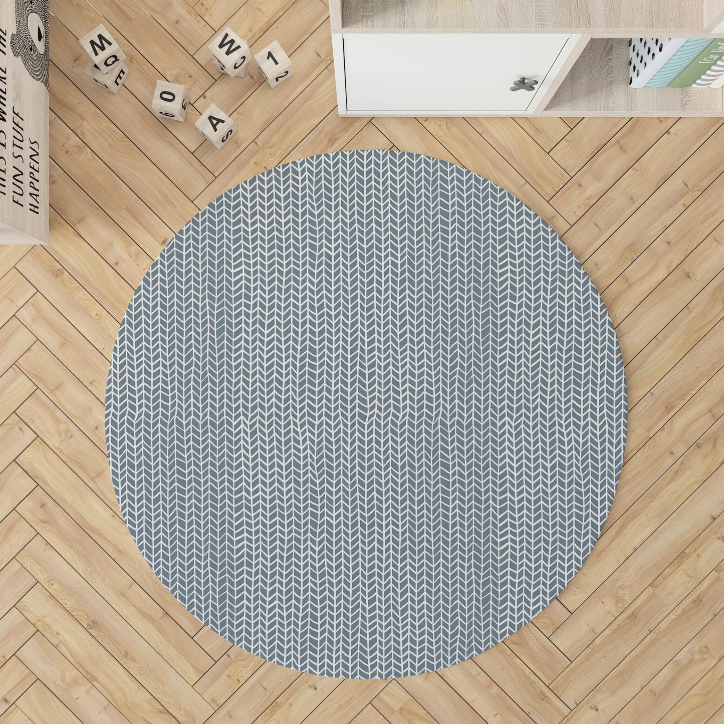 Chevron Feather Kids Play Mat