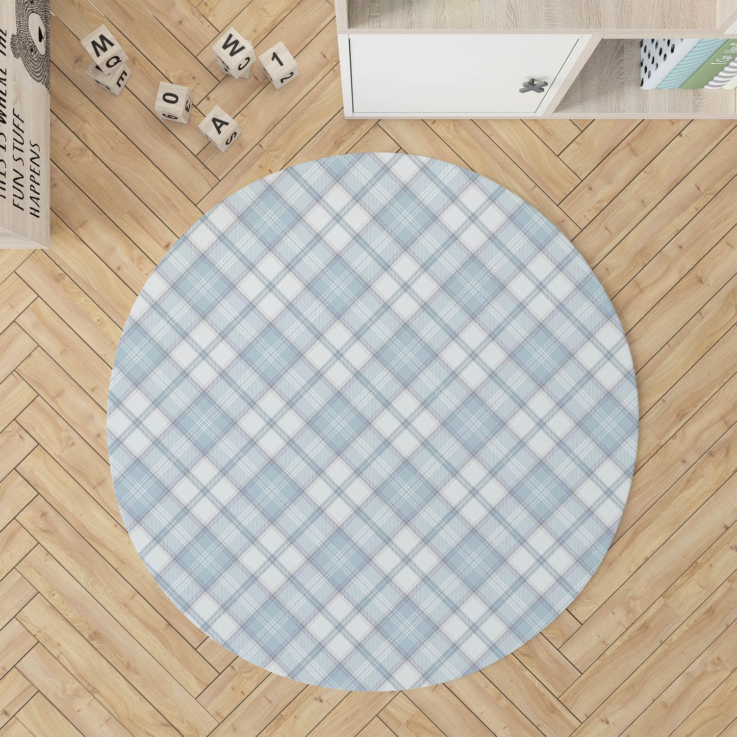 Diamond Plaid Kids Play Mat