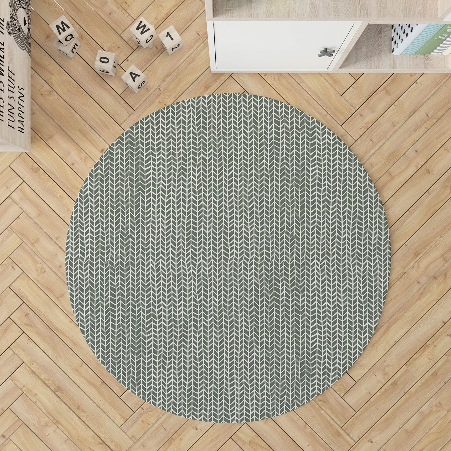 Chevron Feather Kids Play Mat