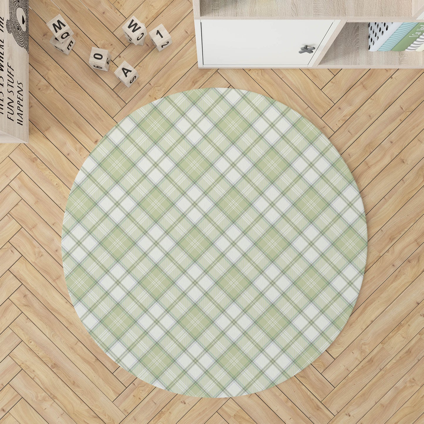 Diamond Plaid Kids Play Mat