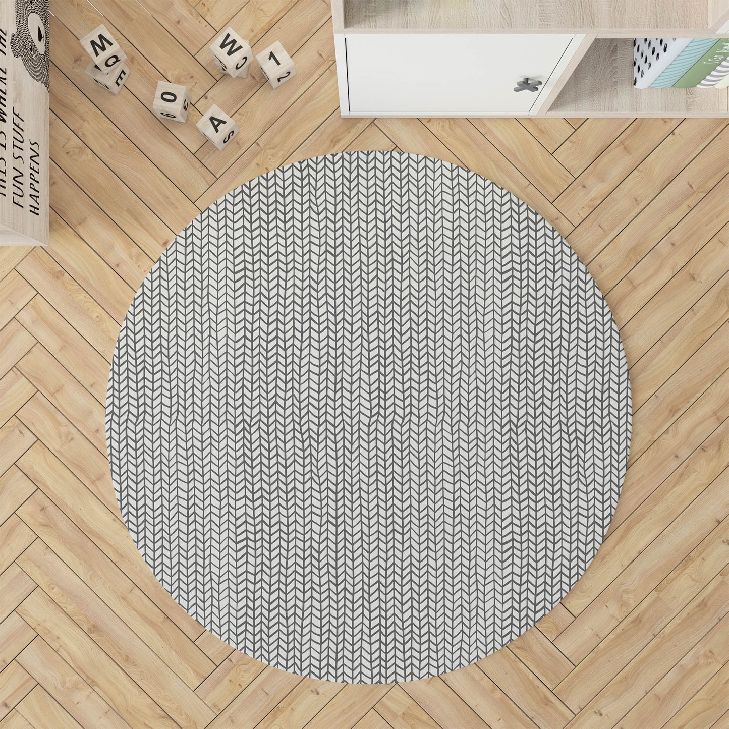 Chevron Feather Kids Play Mat