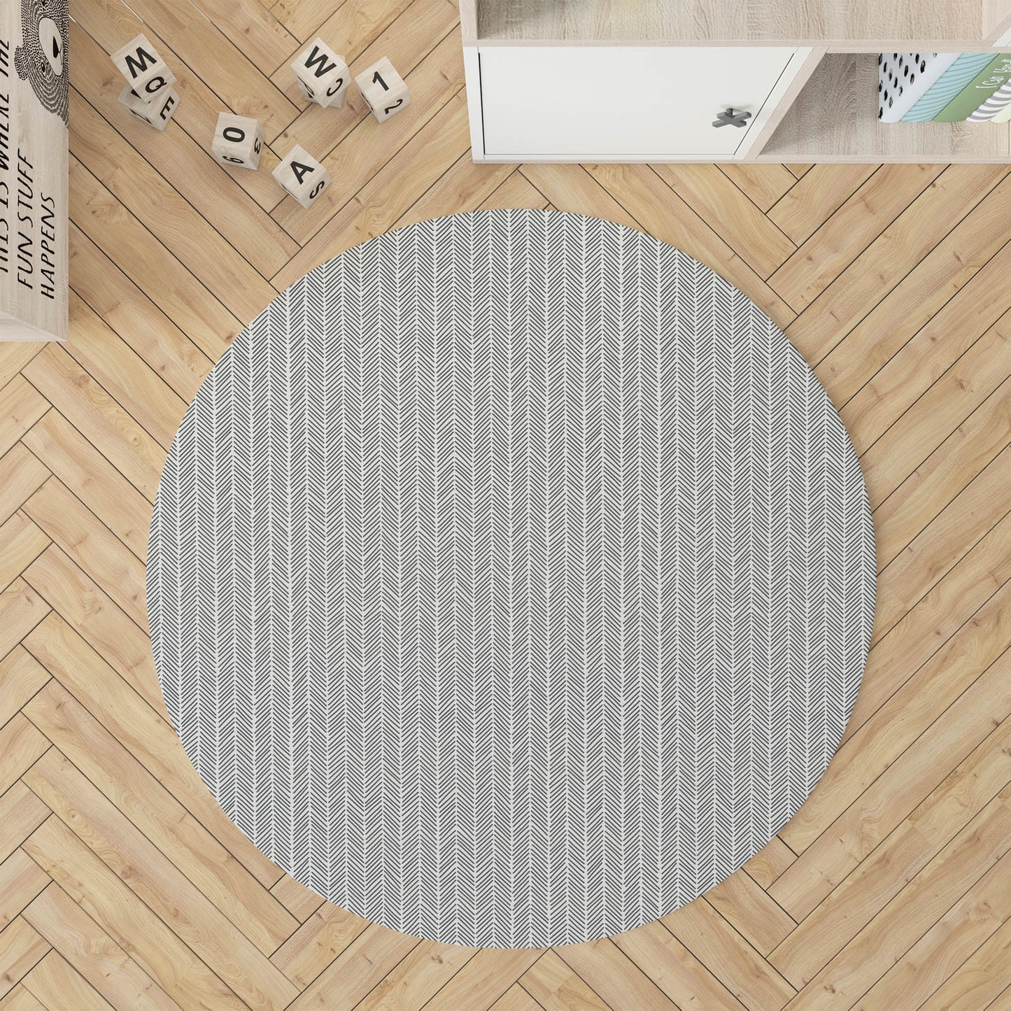 Chevron Stripe Kids Play Mat