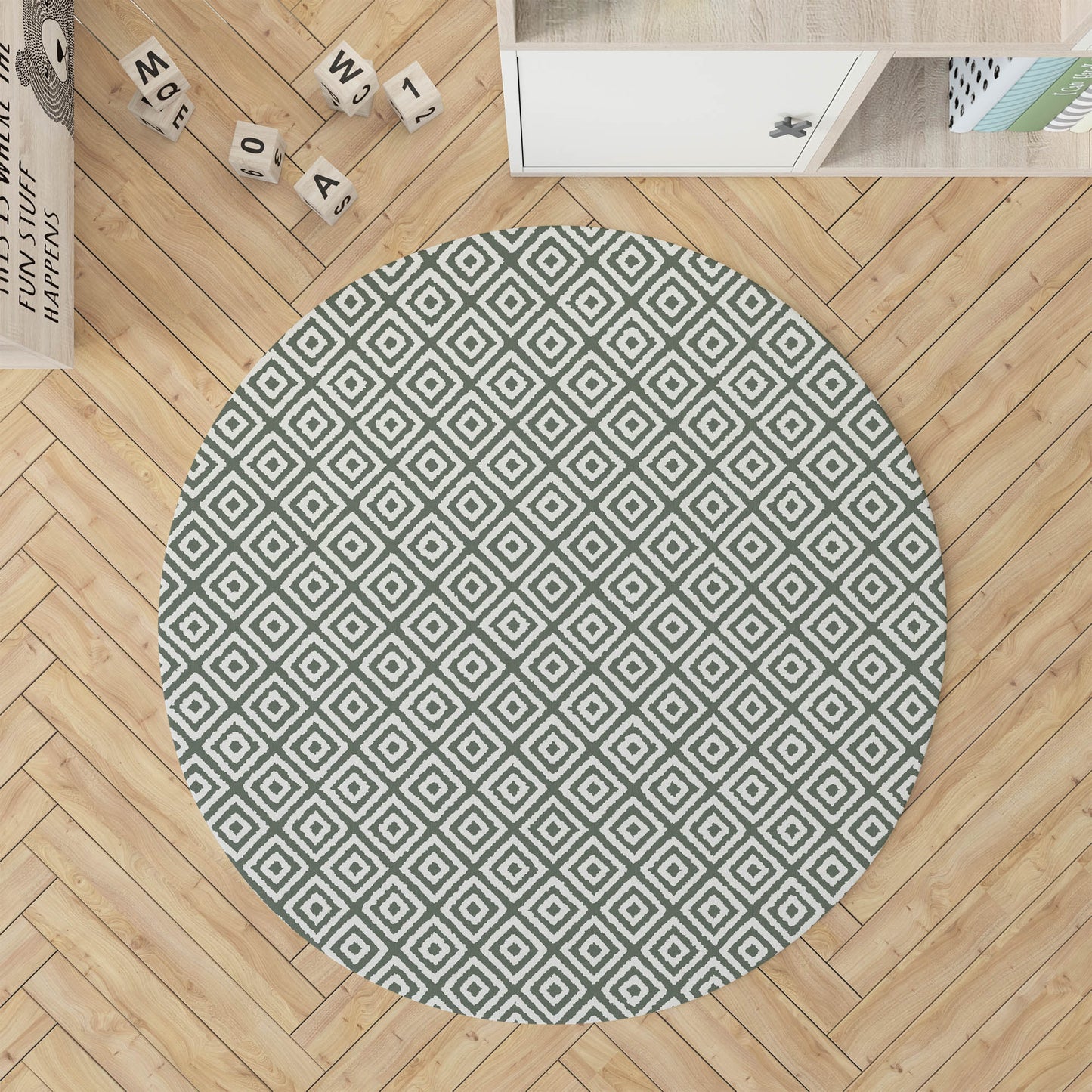 Ikat Grunge Kids Play Mat