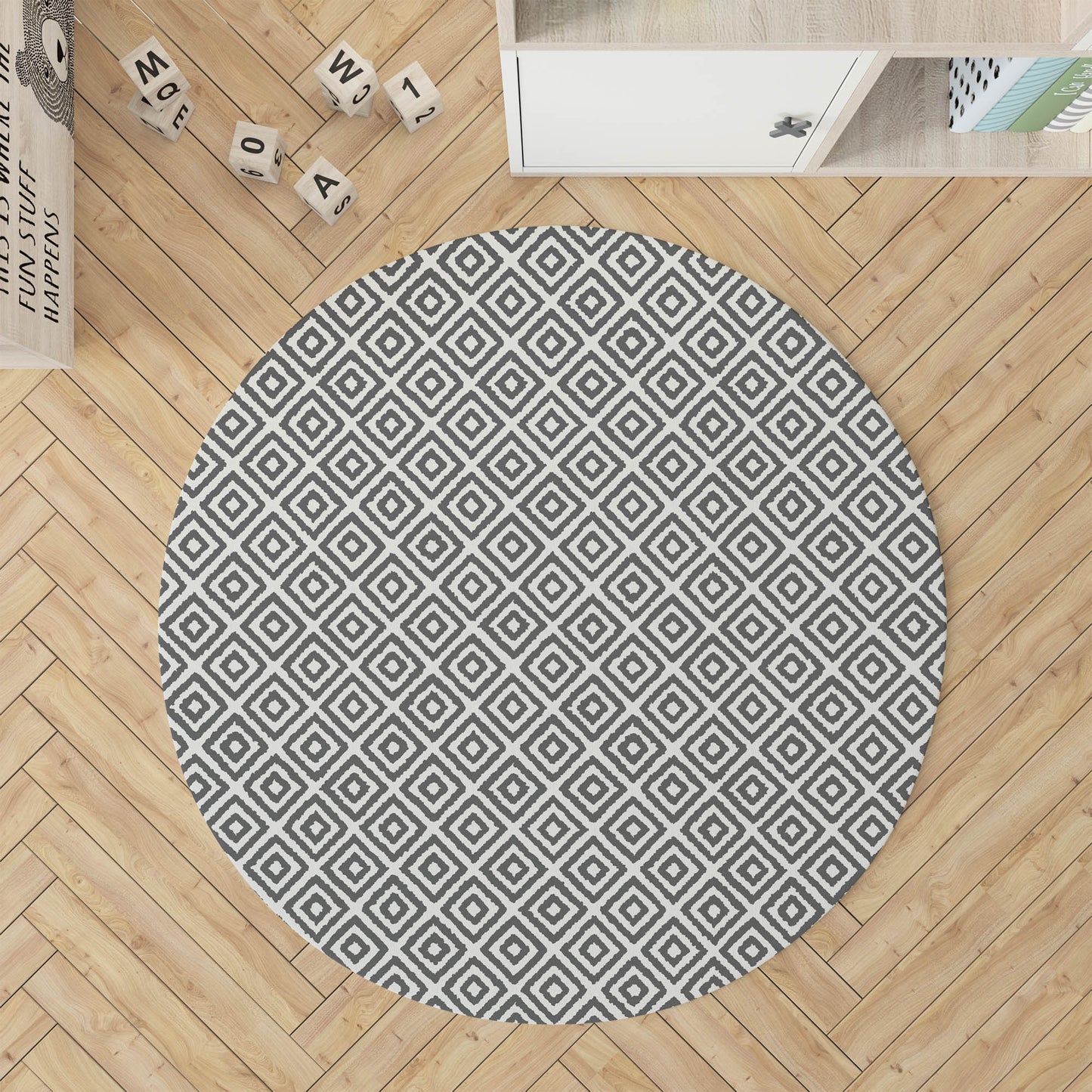 Ikat Grunge Kids Play Mat