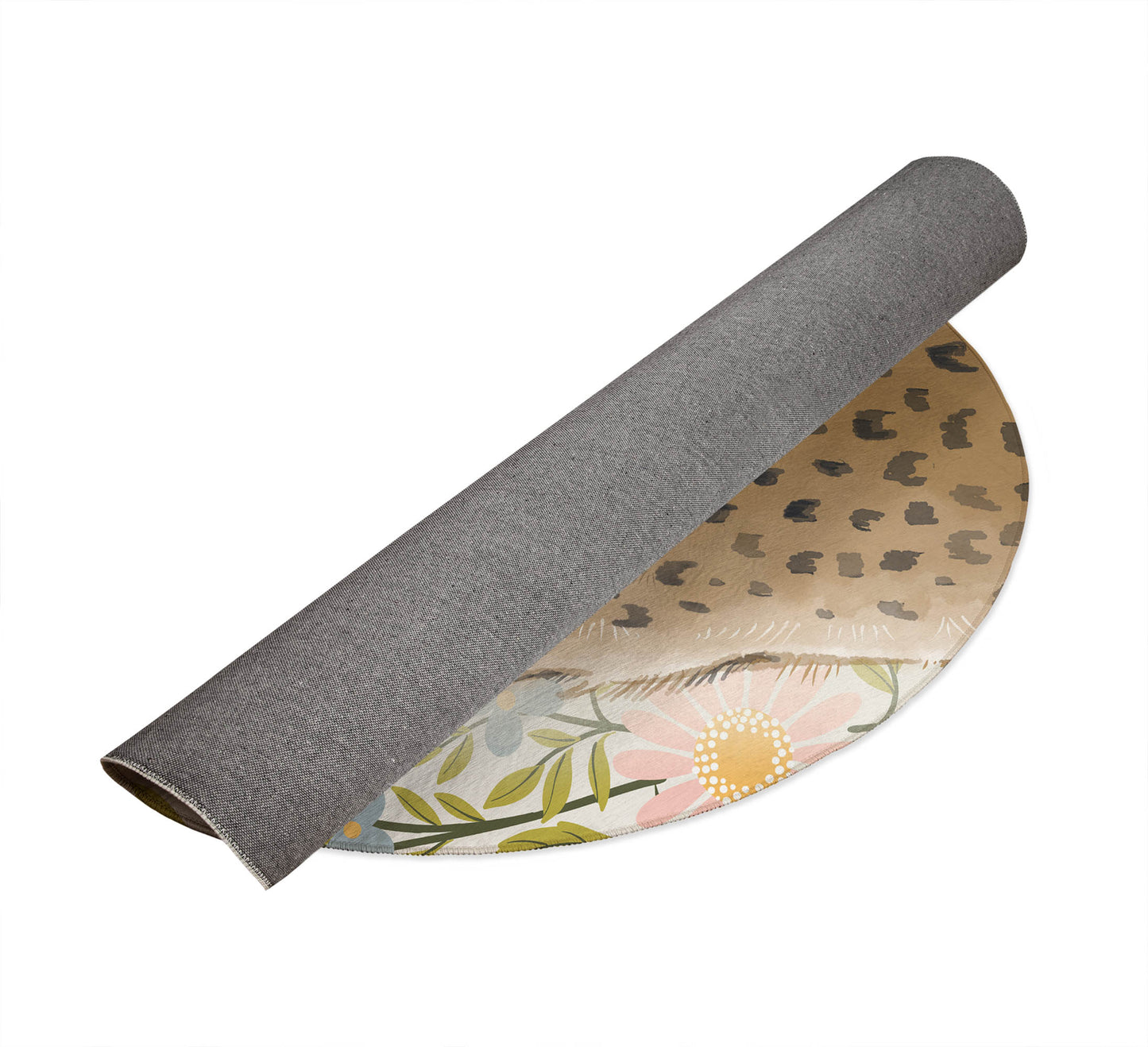 Lil Lying Leopard Flowers Kids Play Mat