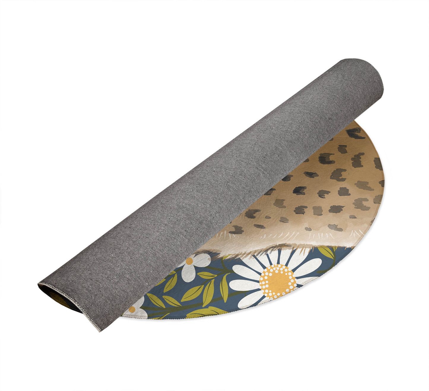 Lil Lying Leopard Flowers Kids Play Mat