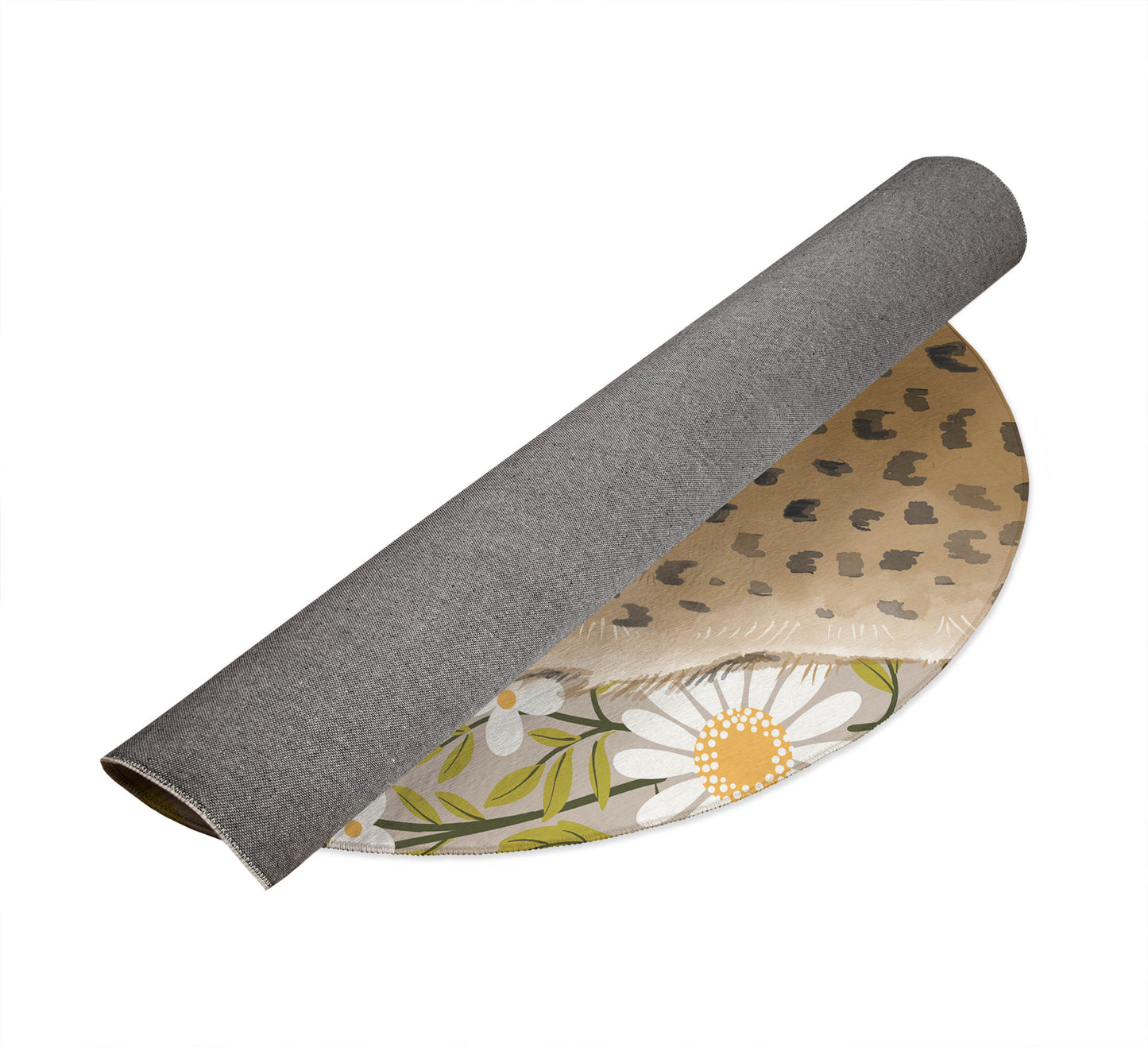 Lil Lying Leopard Flowers Kids Play Mat