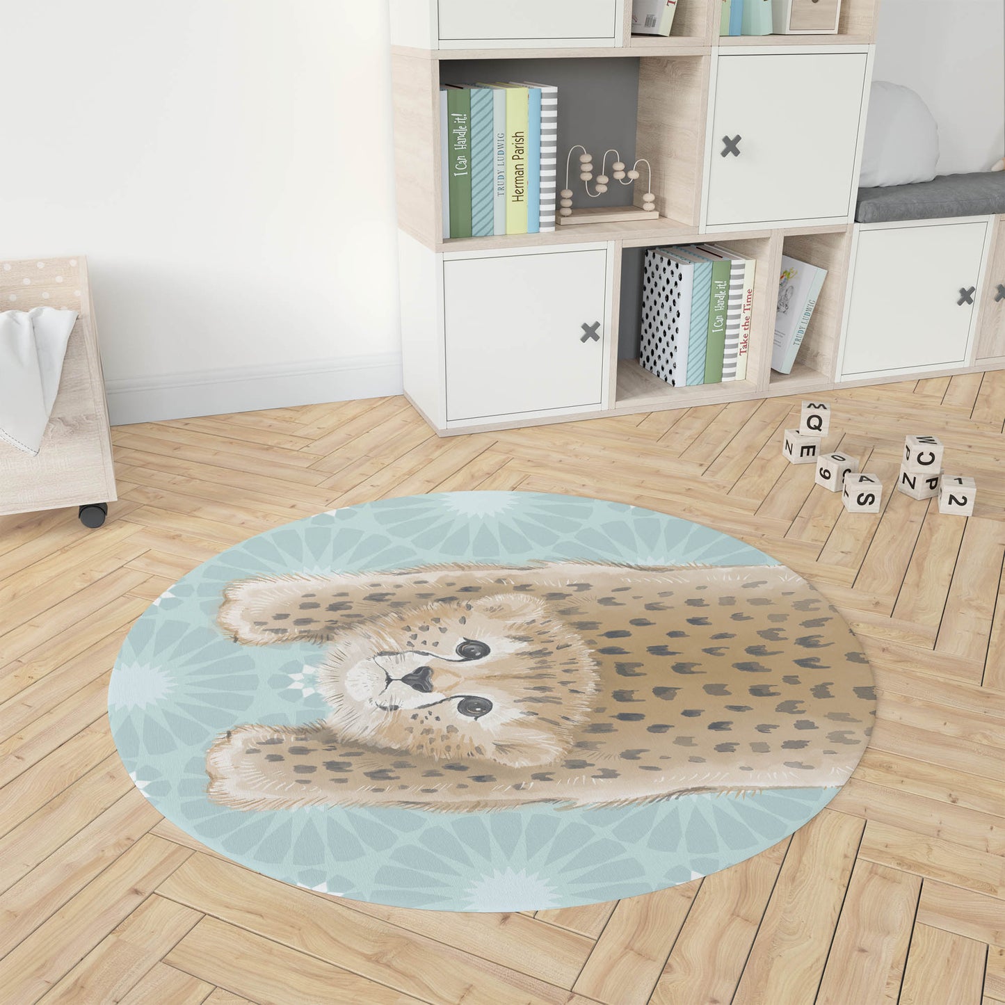 Lil Lying Leopard Tile Kids Play Mat