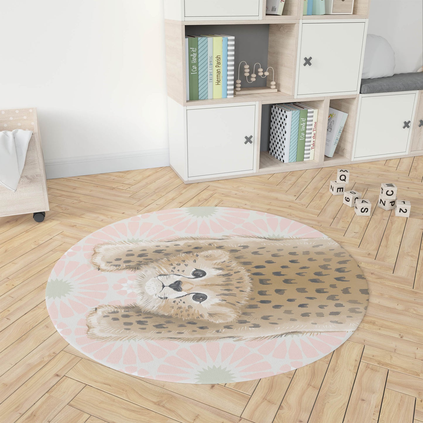Lil Lying Leopard Tile Kids Play Mat