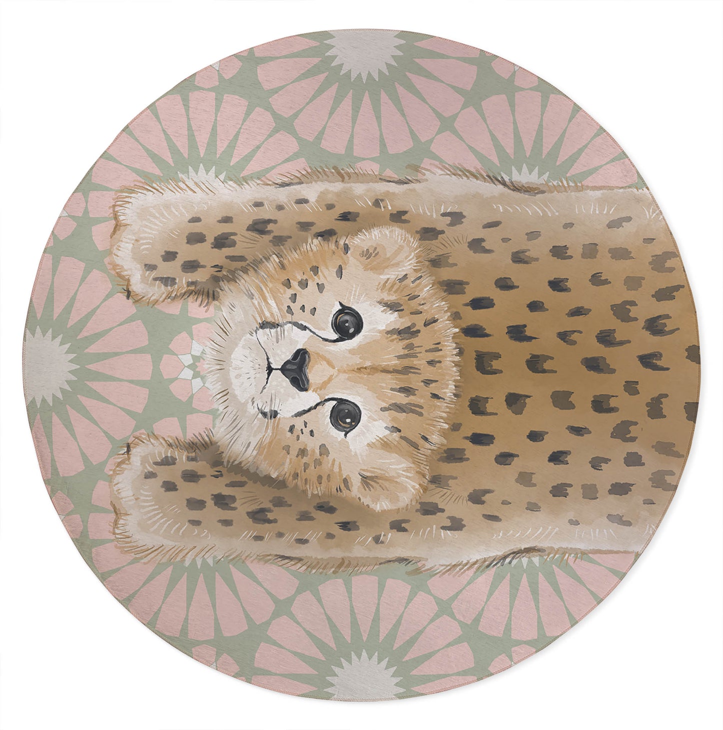 Lil Lying Leopard Tile Kids Play Mat