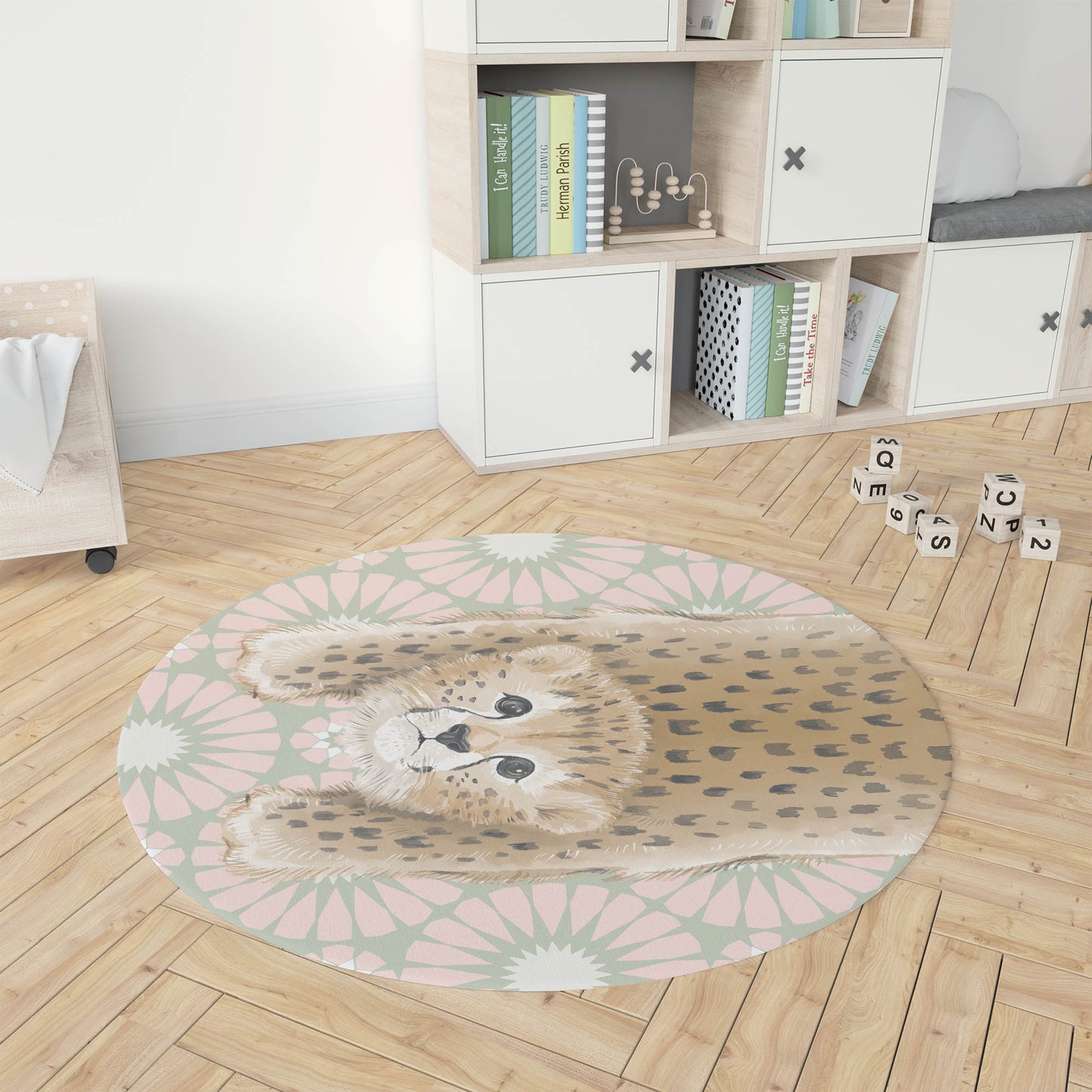 Lil Lying Leopard Tile Kids Play Mat