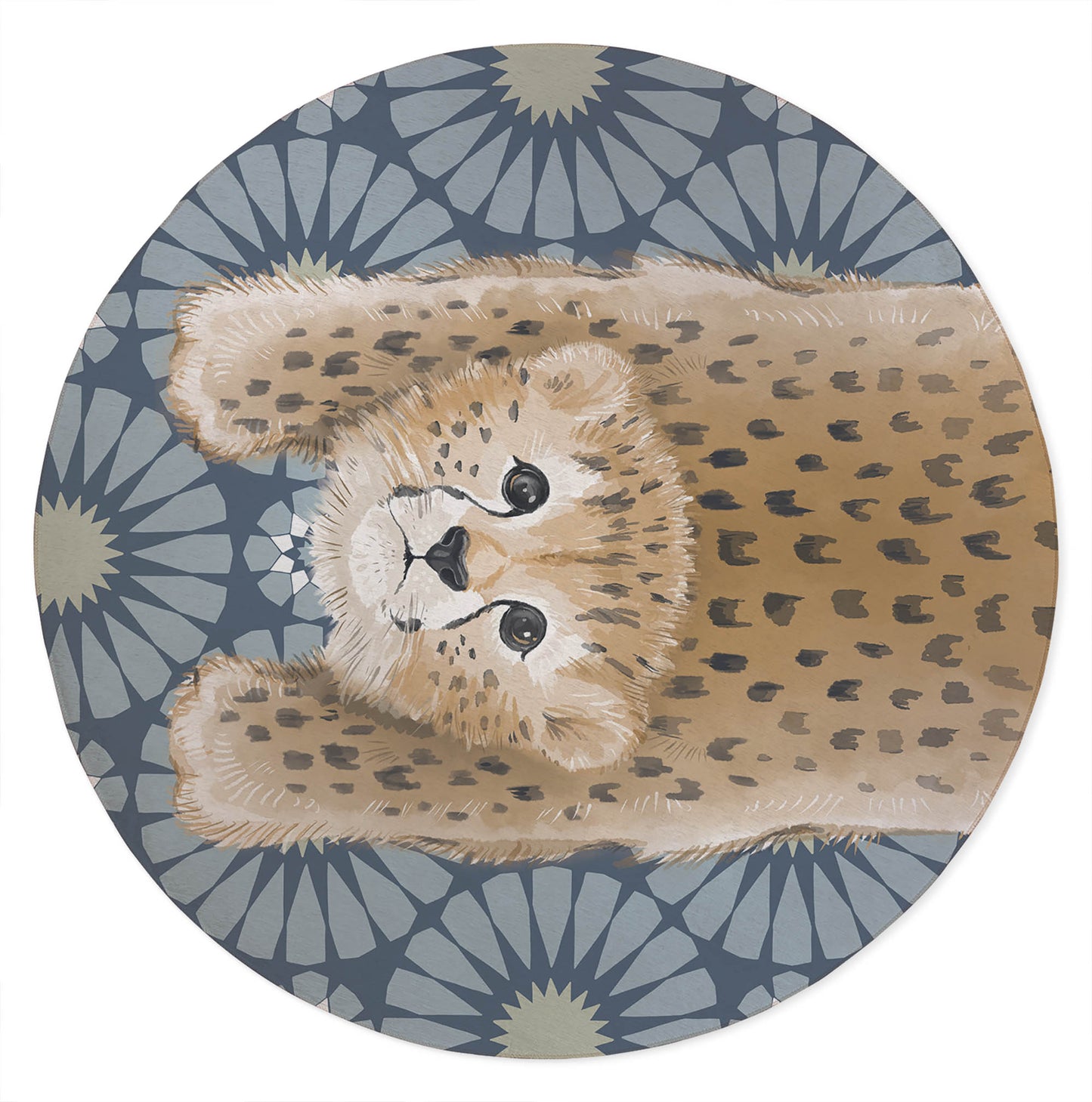 Lil Lying Leopard Tile Kids Play Mat
