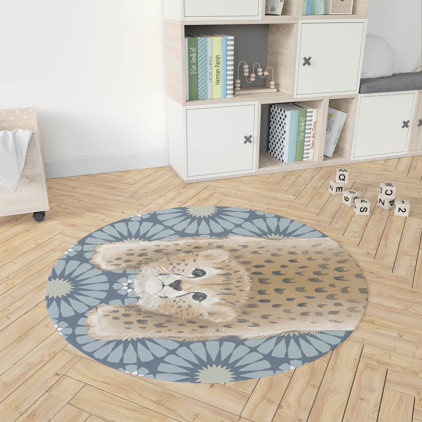 Lil Lying Leopard Tile Kids Play Mat