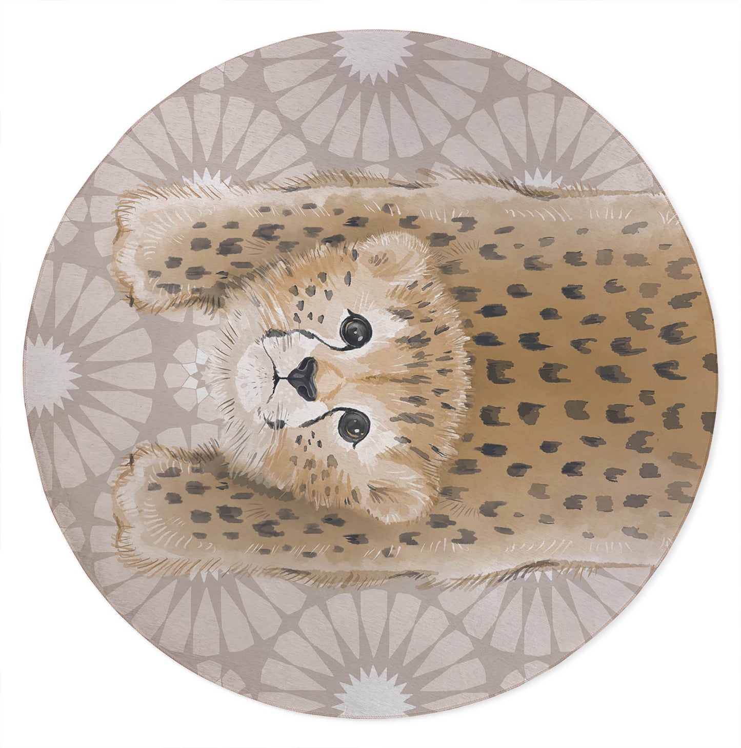 Lil Lying Leopard Tile Kids Play Mat