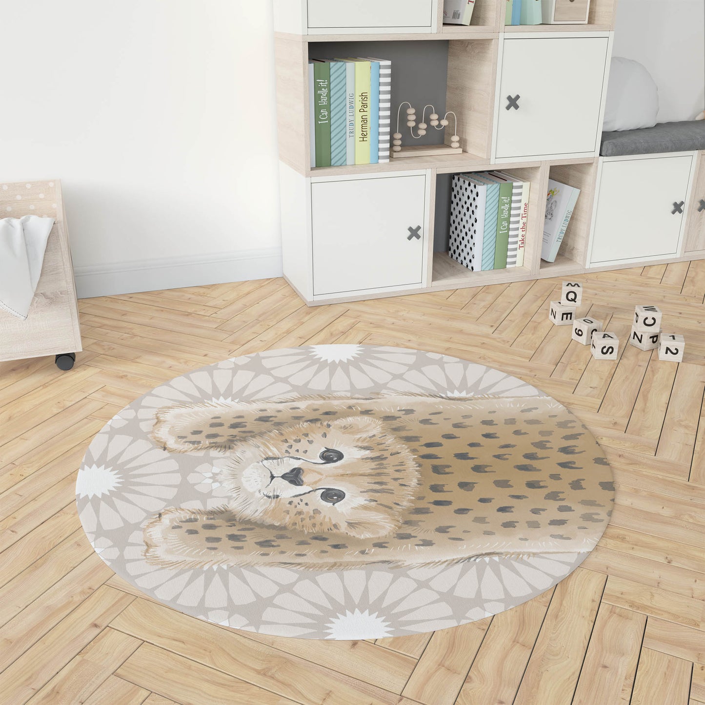 Lil Lying Leopard Tile Kids Play Mat