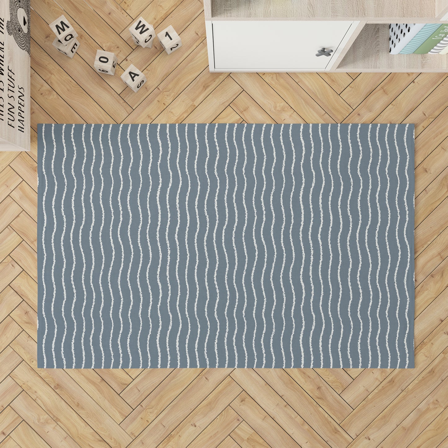 Wave Grunge Kids Play Mat
