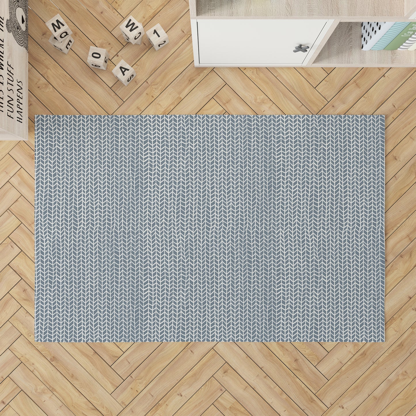 Chevron Feather Kids Play Mat